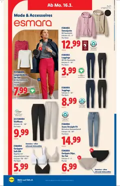 Lidl aktionen ab 12.03.2026 gültig | Seite: 26 | Produkte: Leggings, Jeans, Stoffhose, Sweatjacke