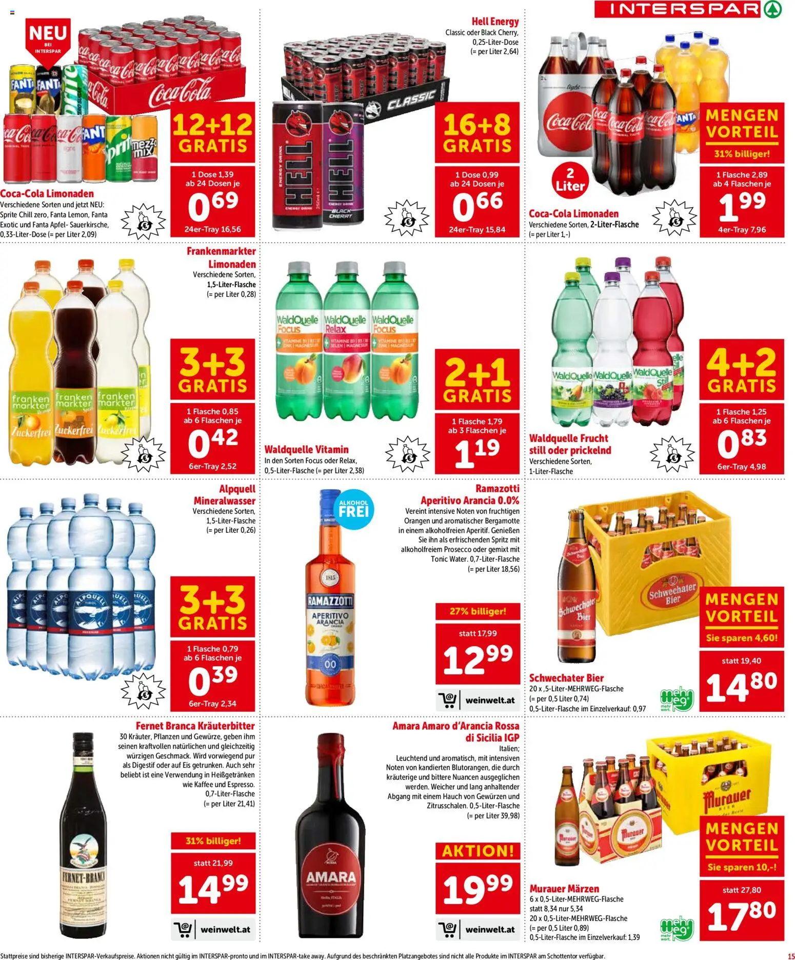 Interspar Flugblatt - Steiermark gültig ab 09.04.2026 | Seite: 15 | Produkte: Eis, Kaffee, Äpfel, Orangen
