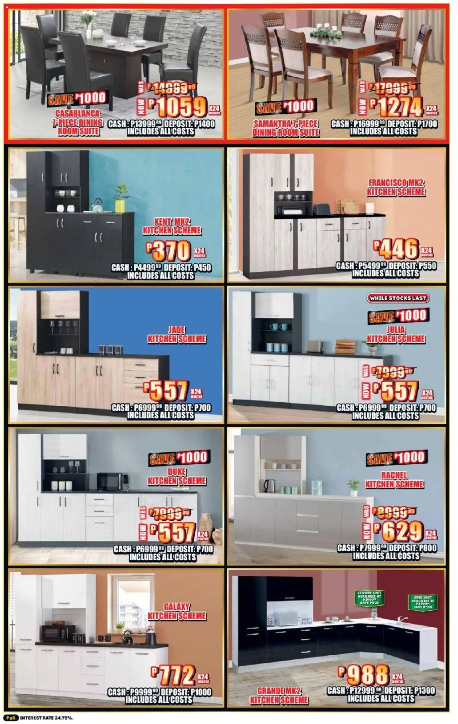 New Lewis Stores catalogue – valid from 23.02.2026 | Page: 8 | Products: Dining room suite, Sink