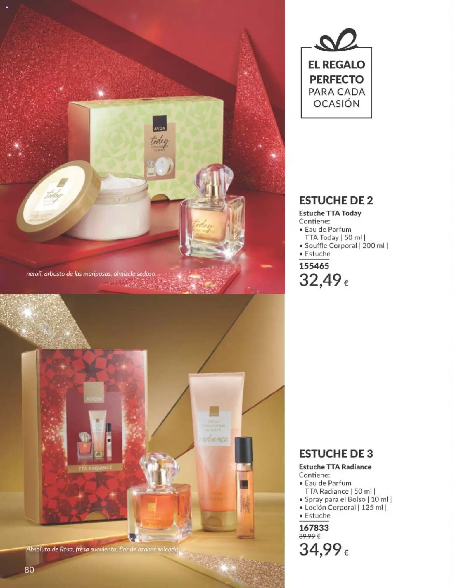 Catálogo AVON campaña 1 │ válido desde el 01.01.2026 | Página: 80 | Productos: Loción corporal, Bolso, Eau de parfum
