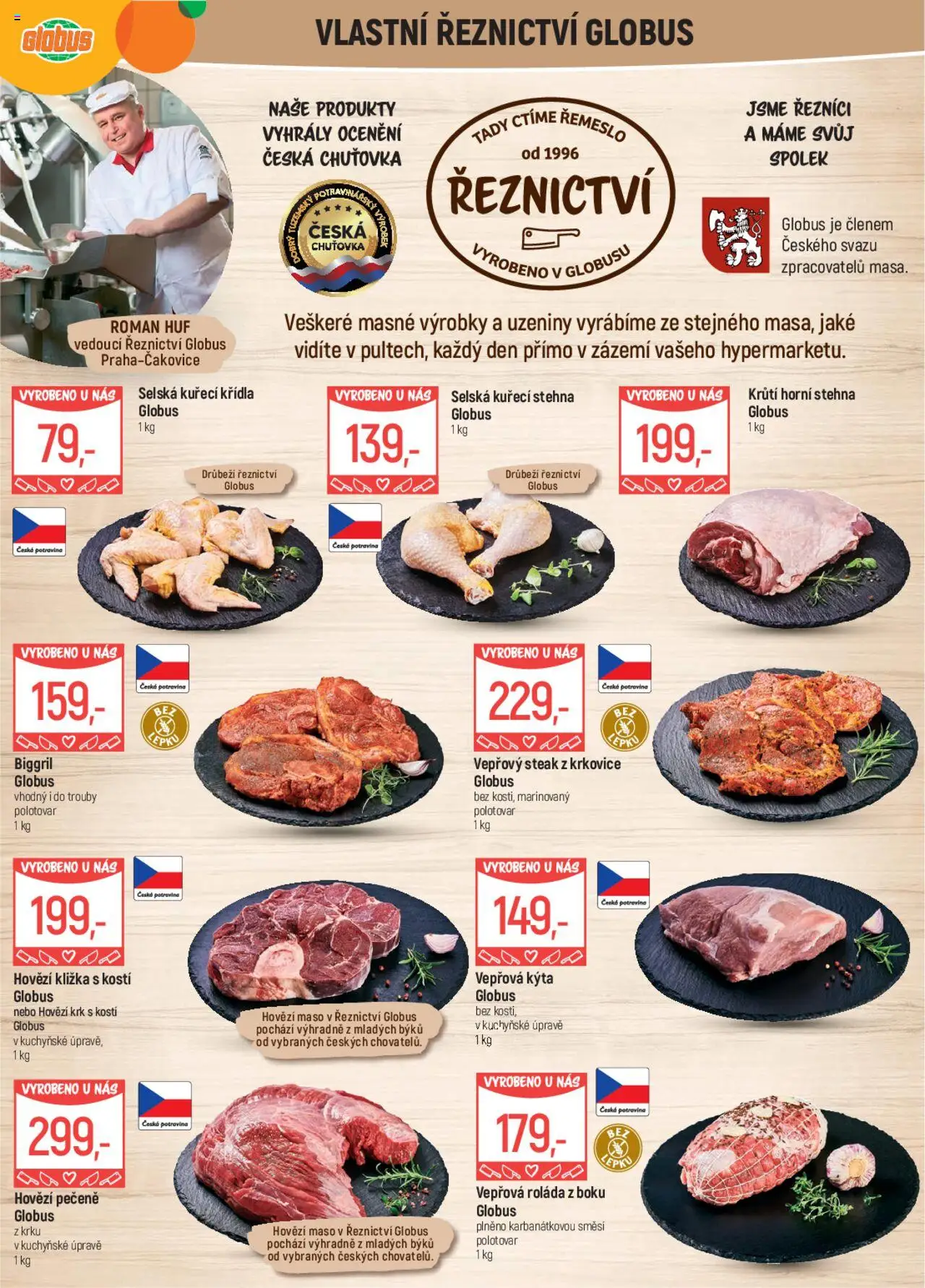 Globus leták od 03.09.2025 | Strana: 5 | Produkty: Steak, Maso, Krkovice, Kuřecí stehna
