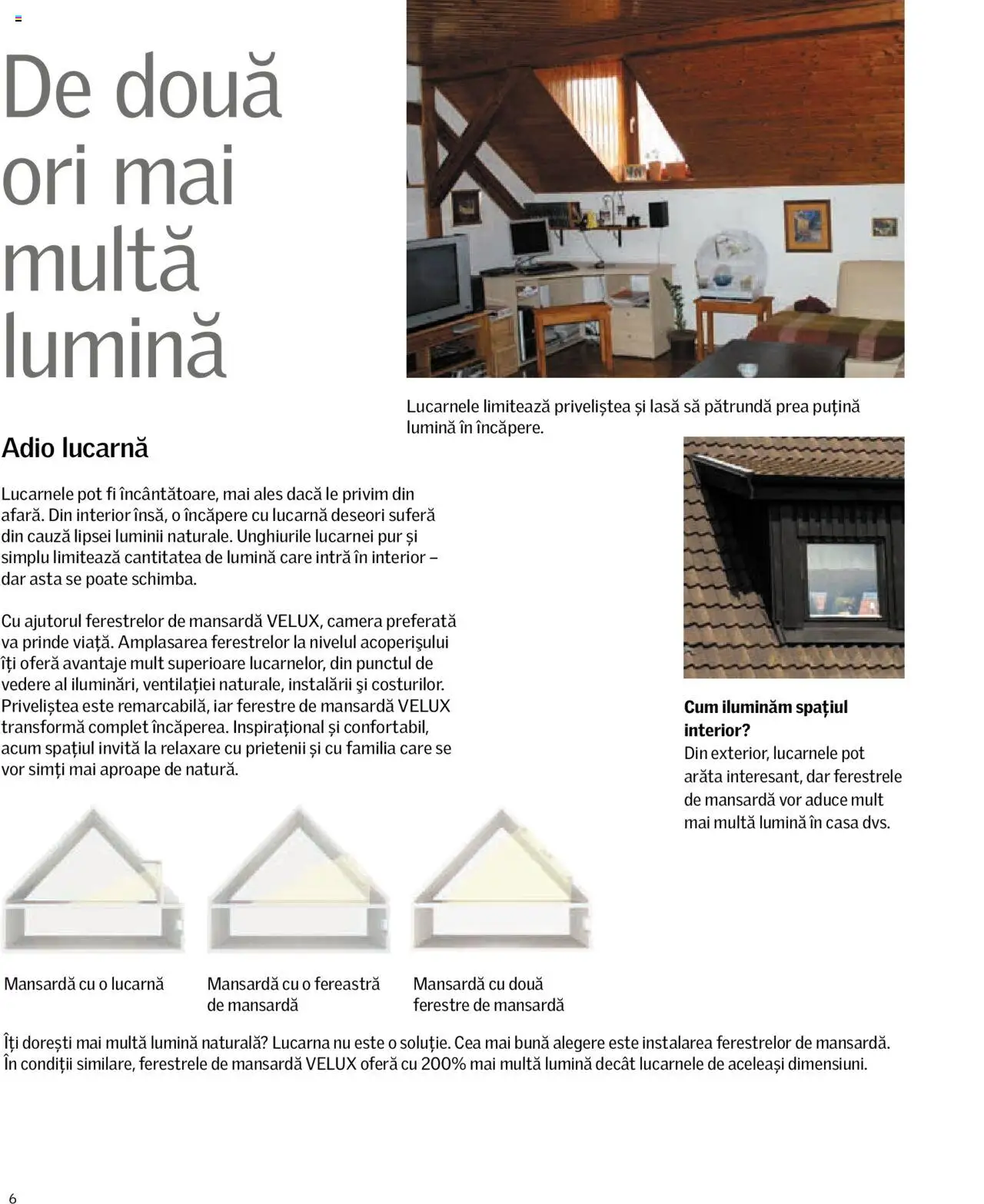 Velux catalog - Descoperă potențialul podului tău – valabil de la 01.01.2025 | Pagină: 6 | Produse: Tavuk suyu, Cameră, Fereastră