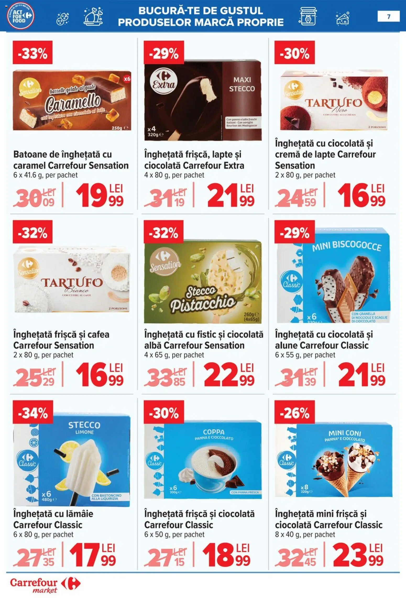 Noul catalog Carrefour – valabil de la 15.04.2026 | Pagină: 9 | Produse: Cafea, Frișcă, Înghețată, Lămâie