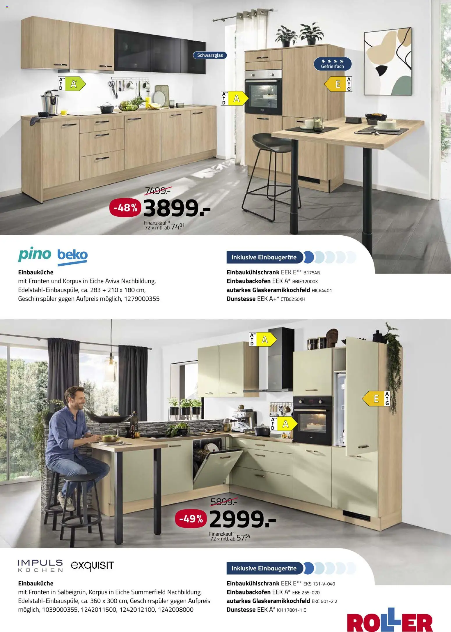 Roller Deine Küche 2026 – gültig ab 19.03.2026 | Seite: 13 | Produkte: Geschirrspüler, Einbauküche, Kuchen