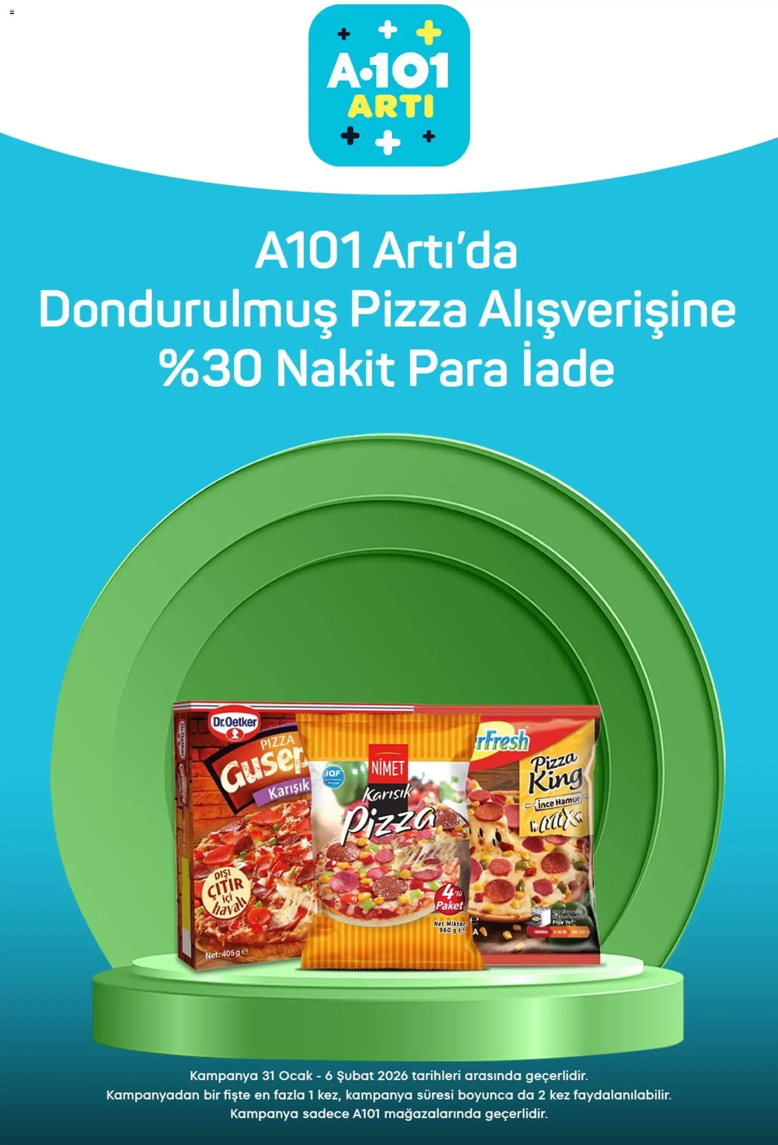 A101 Arti - 31.01.2026 tarihinden itibaren geçerlidir | Sayfa: 8 | Ürünler: Pizza, Ocak
