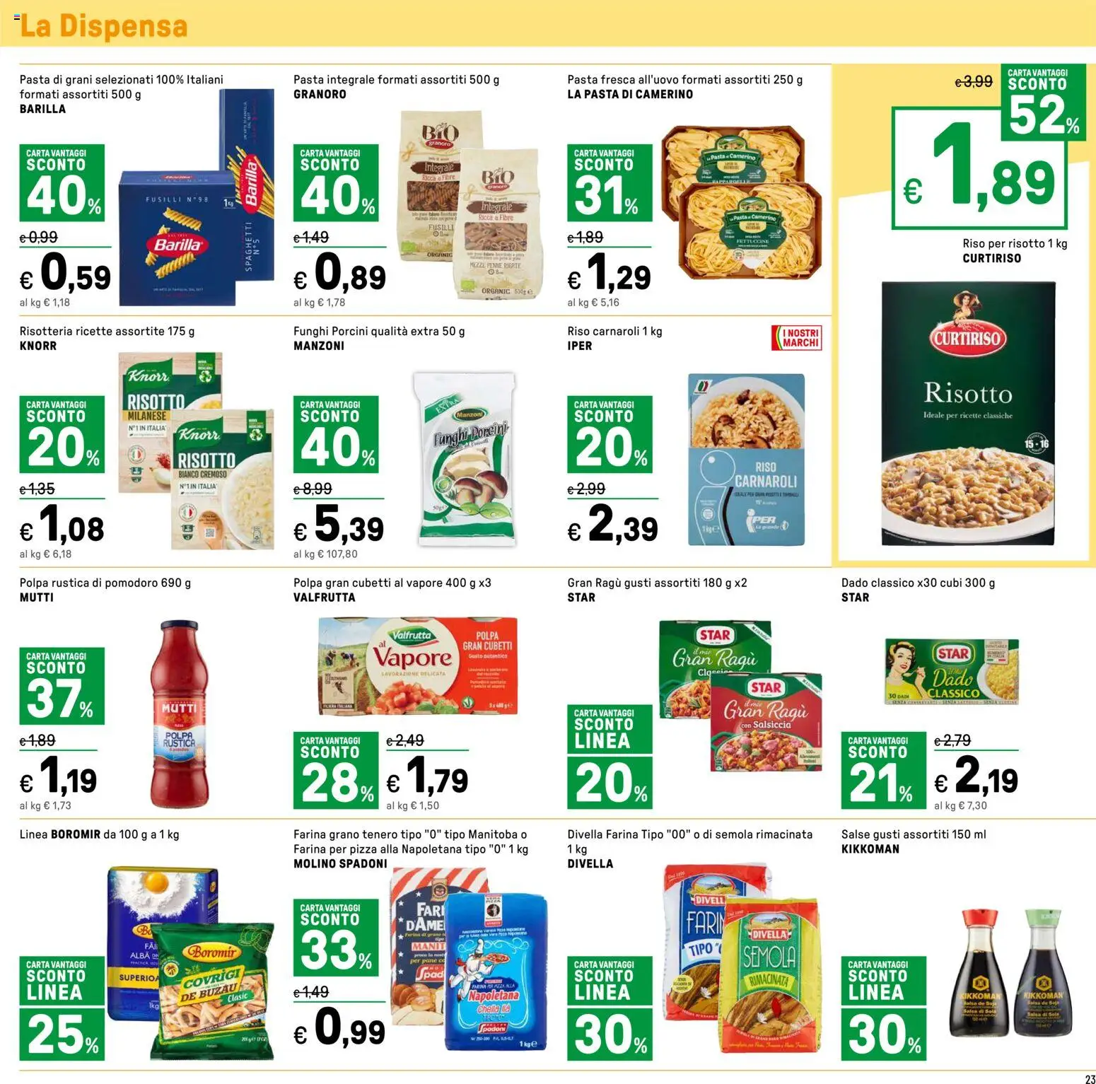 Volantino Iper del 07.04.2026 | Pagina: 23 | Prodotti: Pizza, Pasta, Fusilli, Fettuccine