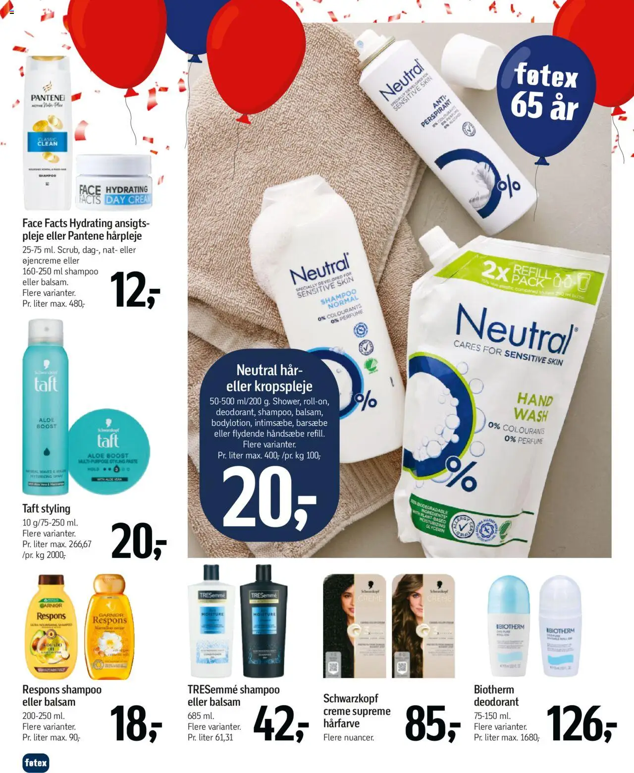 Føtex tilbudsavis – gyldig fra 03.10.2025 | Side: 50 | Produkter: Shampoo, Hårfarve, Creme, Deodorant