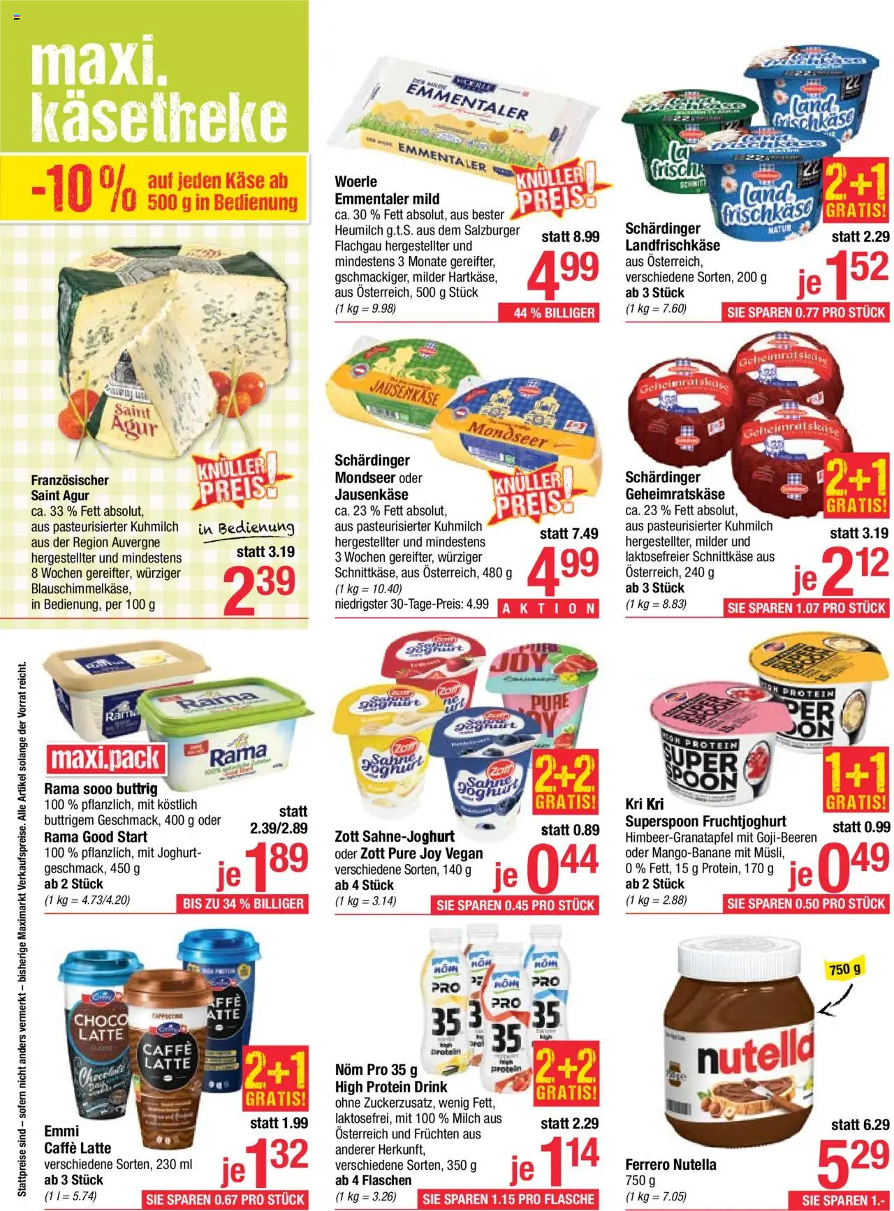 Maximarkt Flugblatt gültig ab 22.09.2025 | Seite: 6 | Produkte: Sahne, Milch, Käse, Joghurt