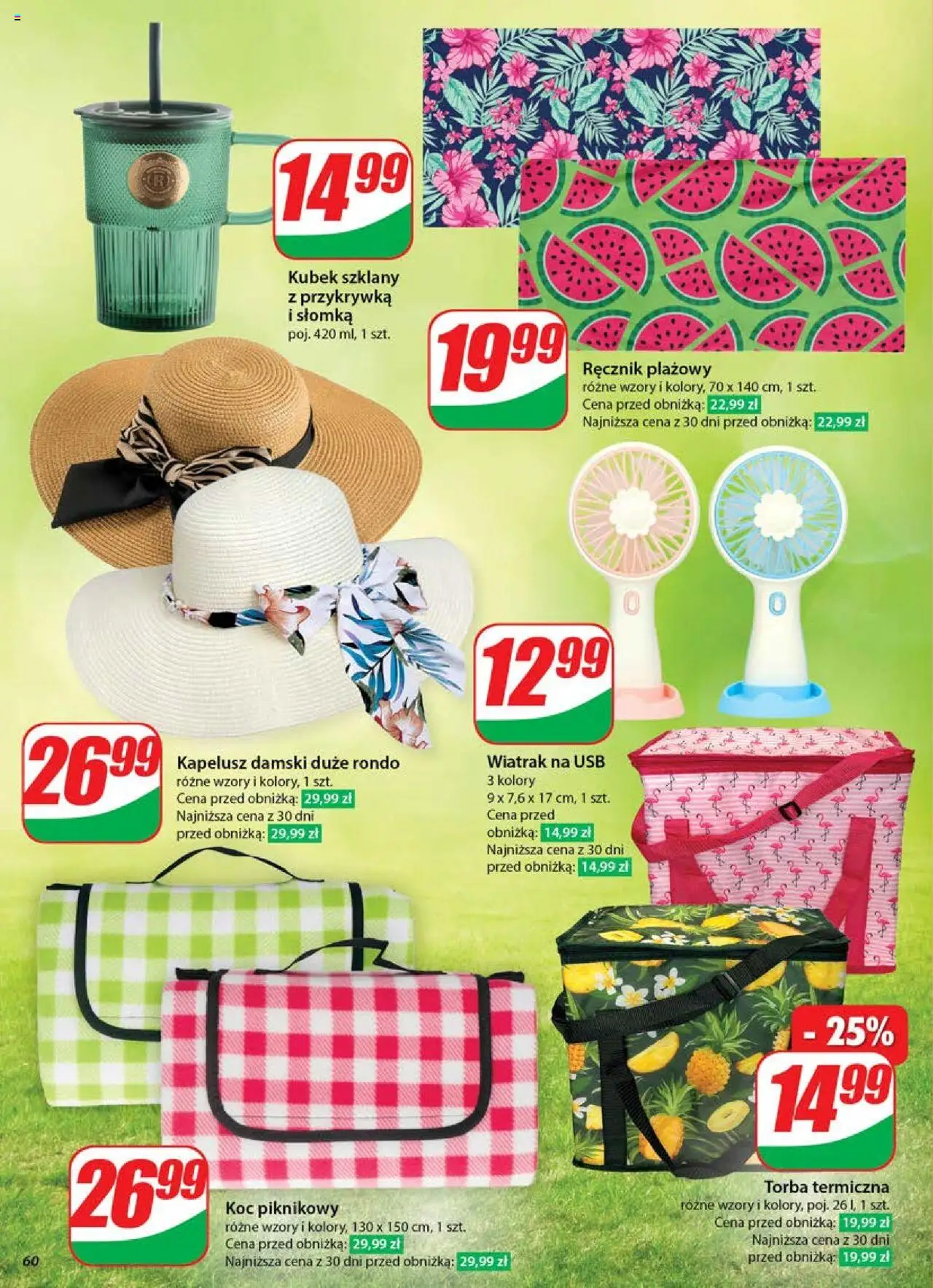 Dino Gazetka od 04.06.2025 | Strona: 60 | Produkty: Kapelusz, USB, Koc, Torba termiczna