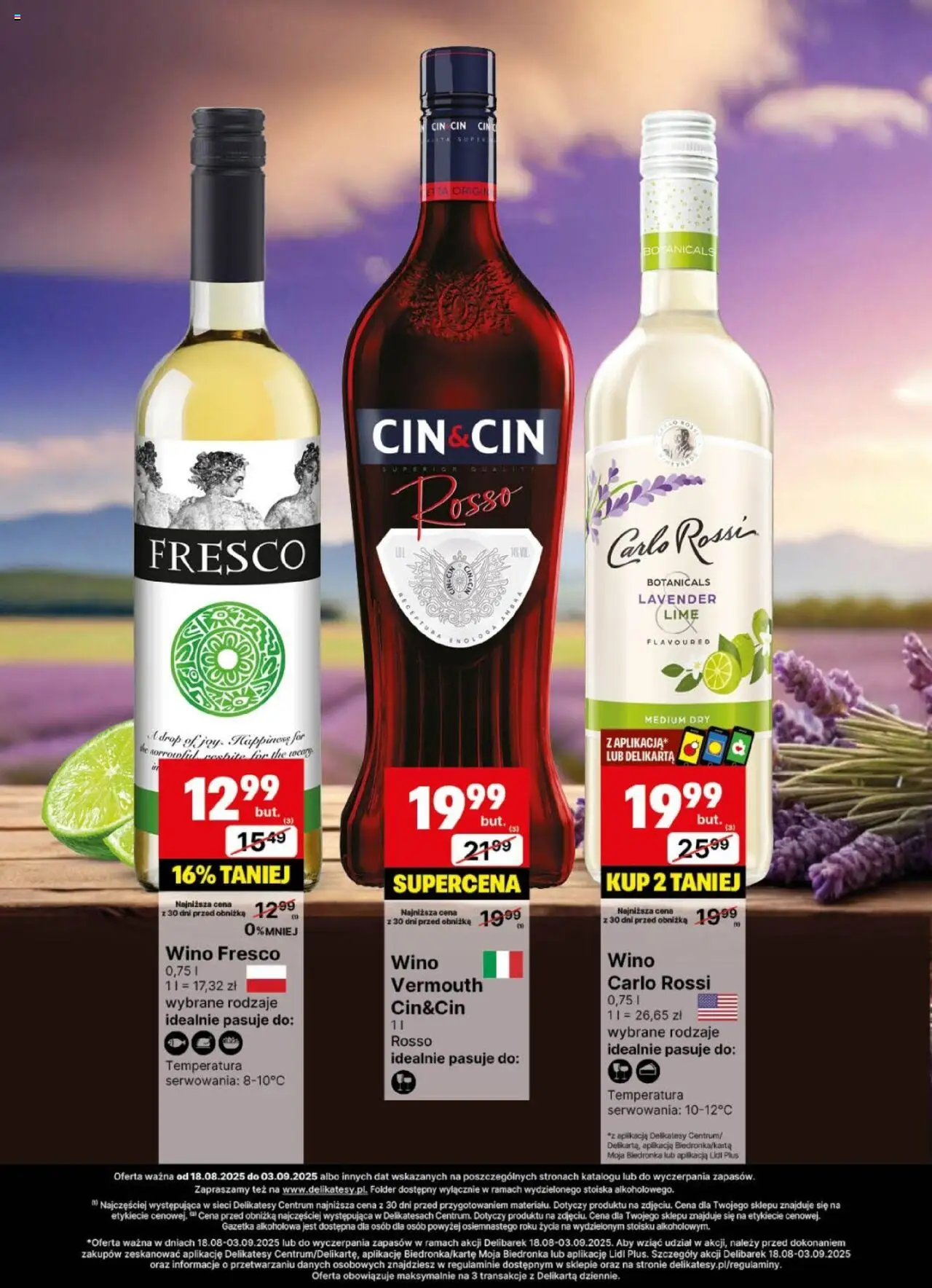 Delikatesy Centrum Gazetka - DeliBarek od 18.08.2025 | Strona: 6 | Produkty: Delikatesy, Wino, Fresco, Carlo Rossi