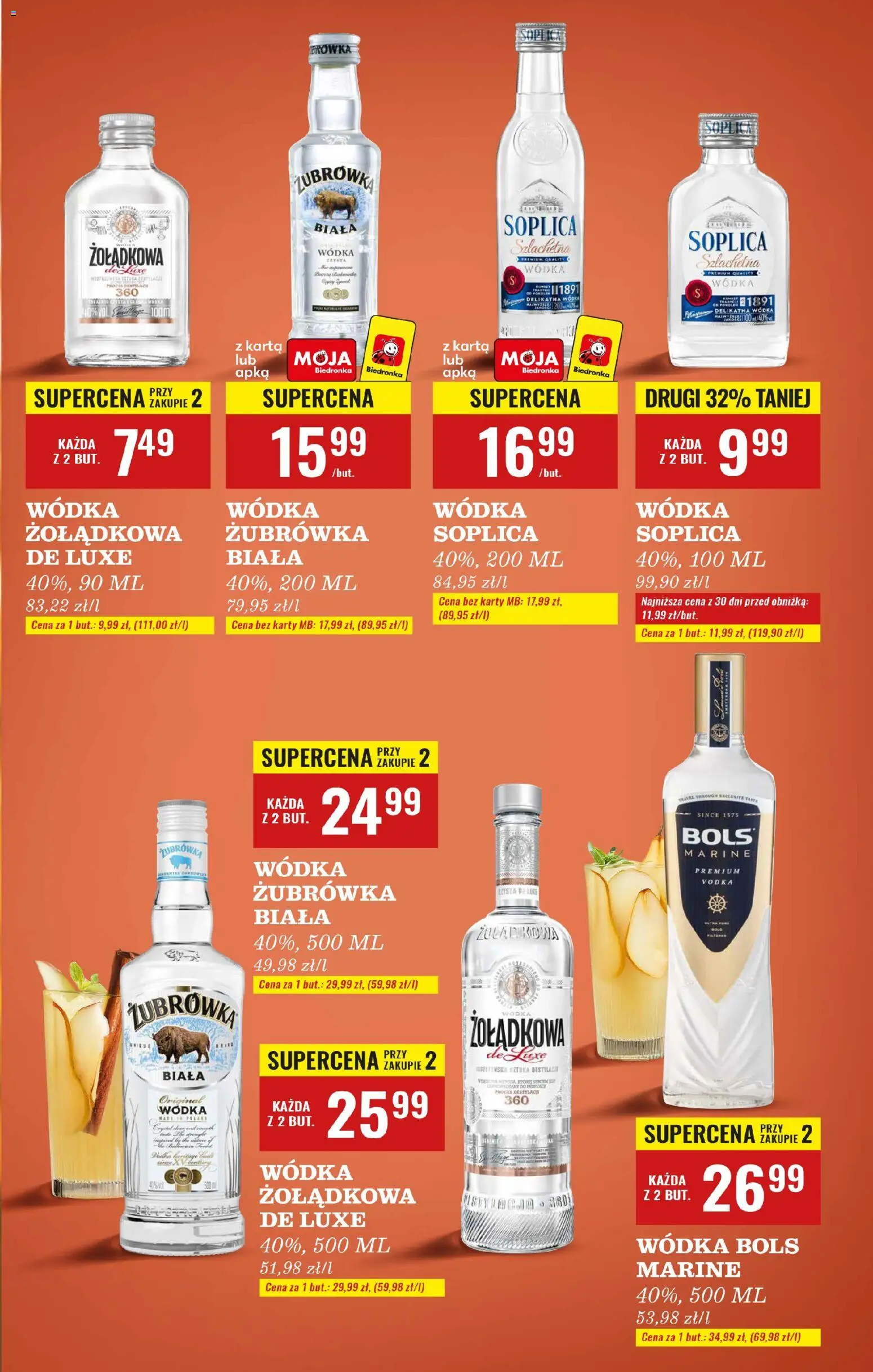 Biedronka gazetka - Czas na toast od 03.11.2025 | Strona: 23 | Produkty: Karta, Żubrówka, Vodka, Wódka