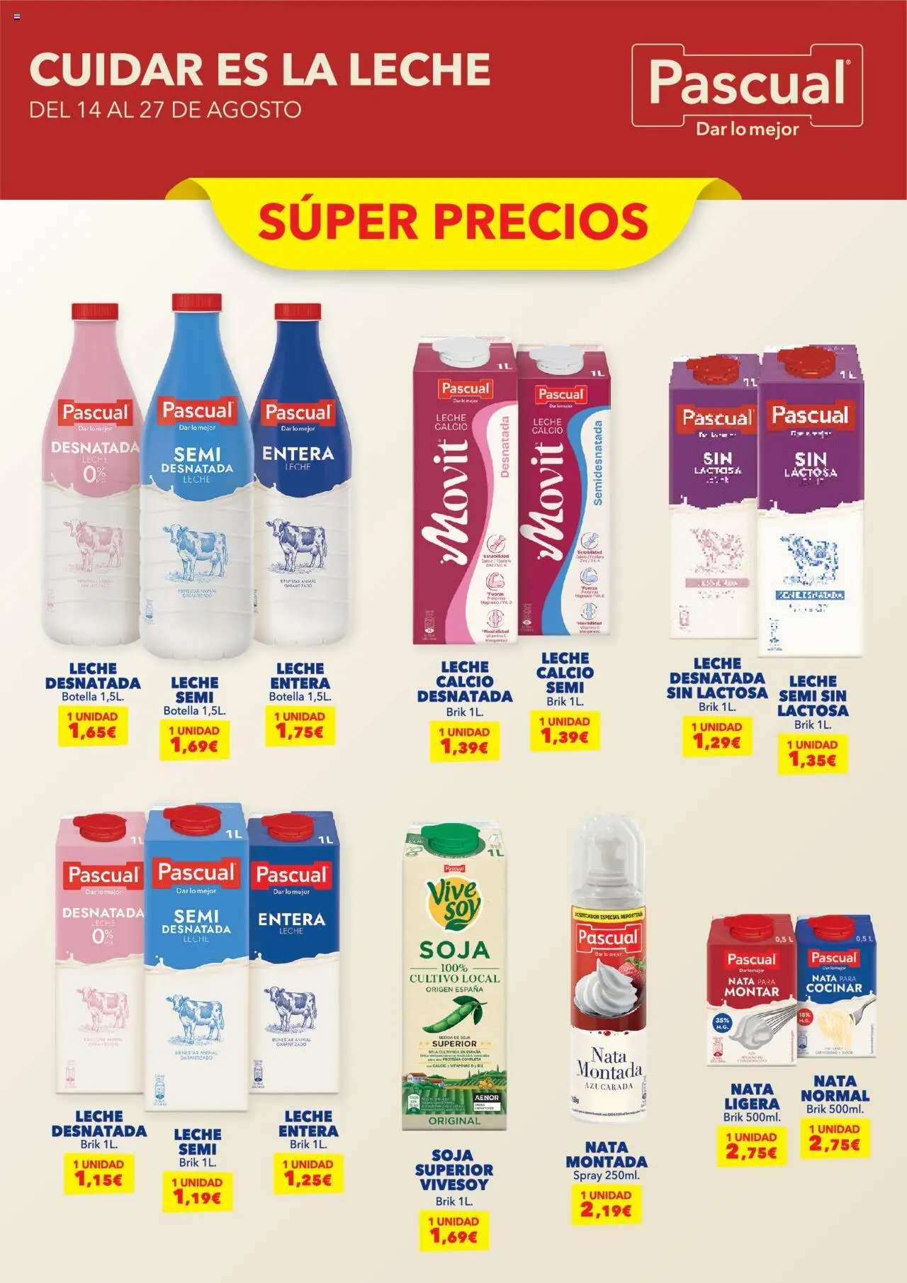 Alimerka folleto Castilla y León │ válido desde el 14.08.2025 | Página: 12 | Productos: Leche desnatada, Leche