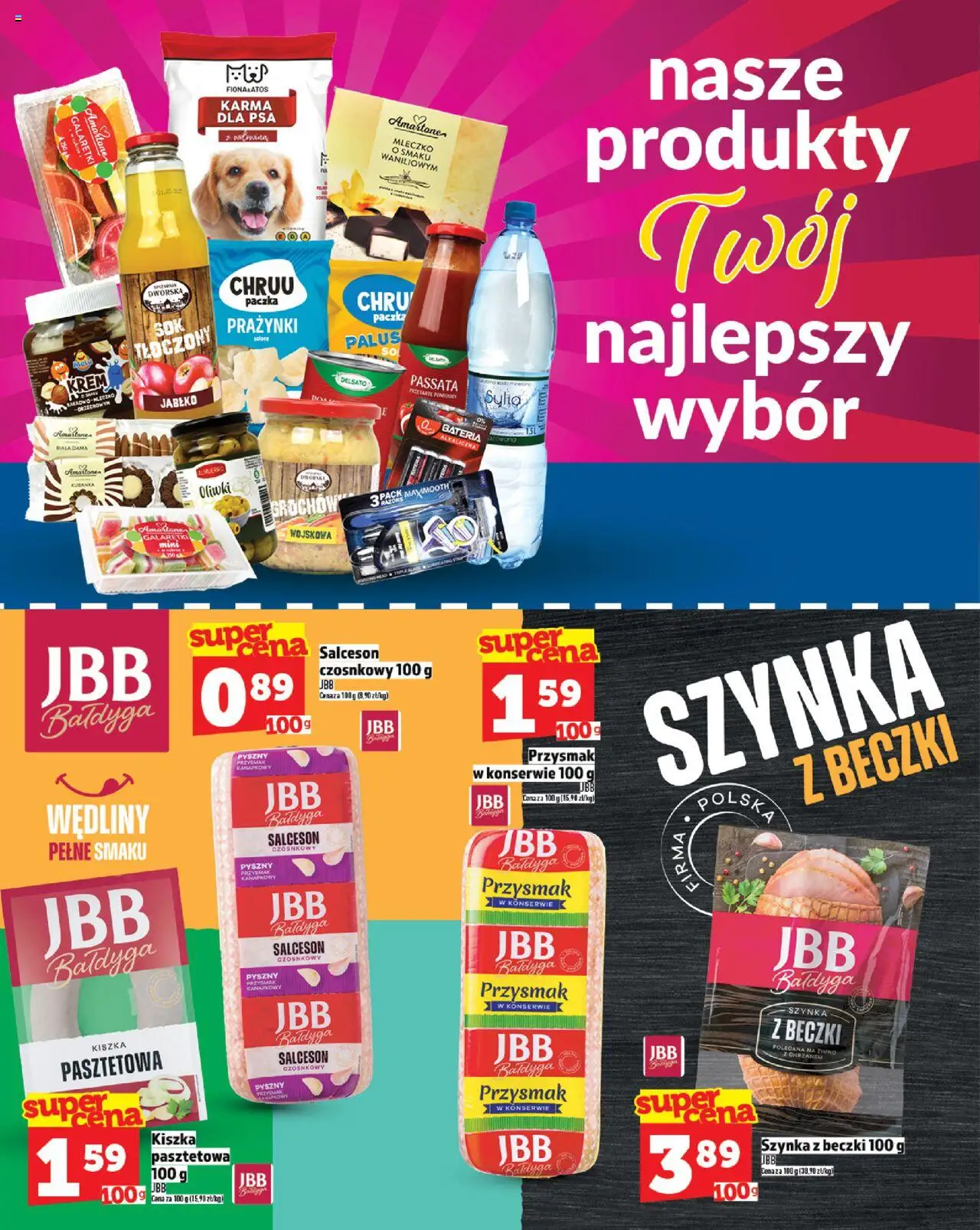 Topaz Gazetka - Express od 14.08.2025 | Strona: 16 | Produkty: Szynka, Bateria, Wędliny, Krem