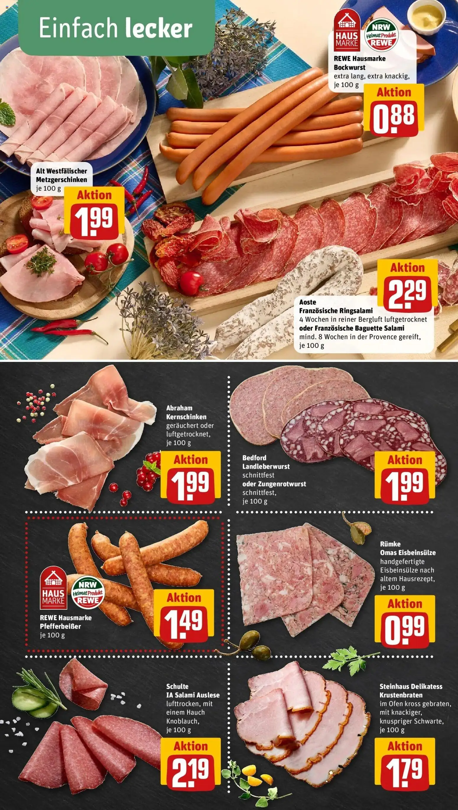 Rewe Prospekt Unna	 – gültig ab 15.03.2026 | Seite: 8 | Produkte: Bockwurst, Ofen, Krustenbraten, Salami