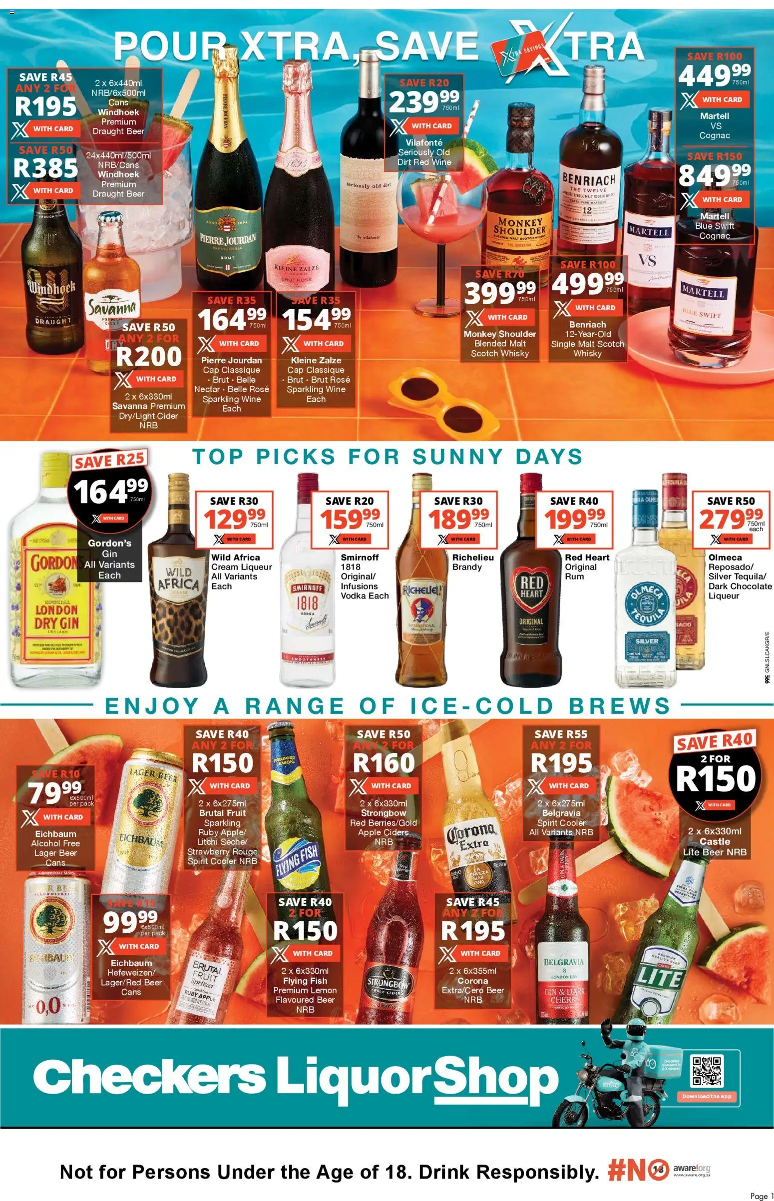 New Checkers catalogue – valid from 23.01.2026 | Page: 1 | Products: Wine, Beer, Fish, Lemon