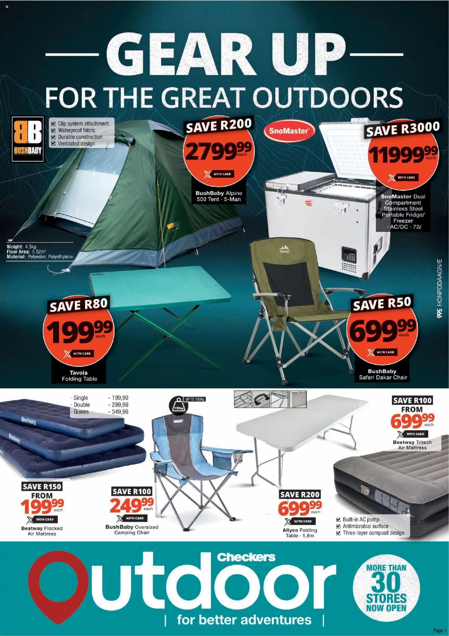New Checkers catalogue – valid from 05.01.2026 | Page: 1 | Products: Freezer, Table, Chair, Tent