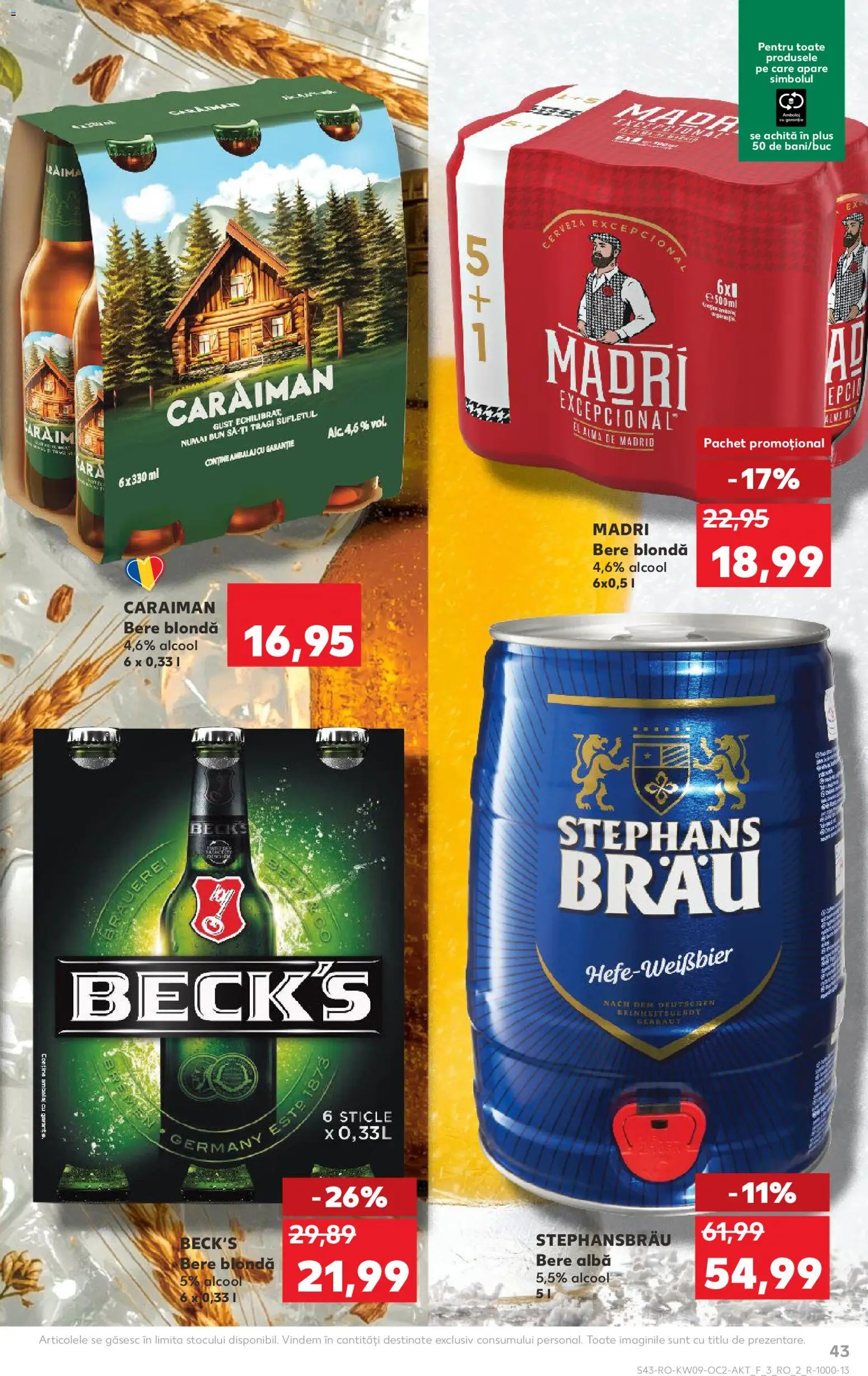 Noul catalog Kaufland – valabil de la 25.02.2026 | Pagină: 43 | Produse: Bere