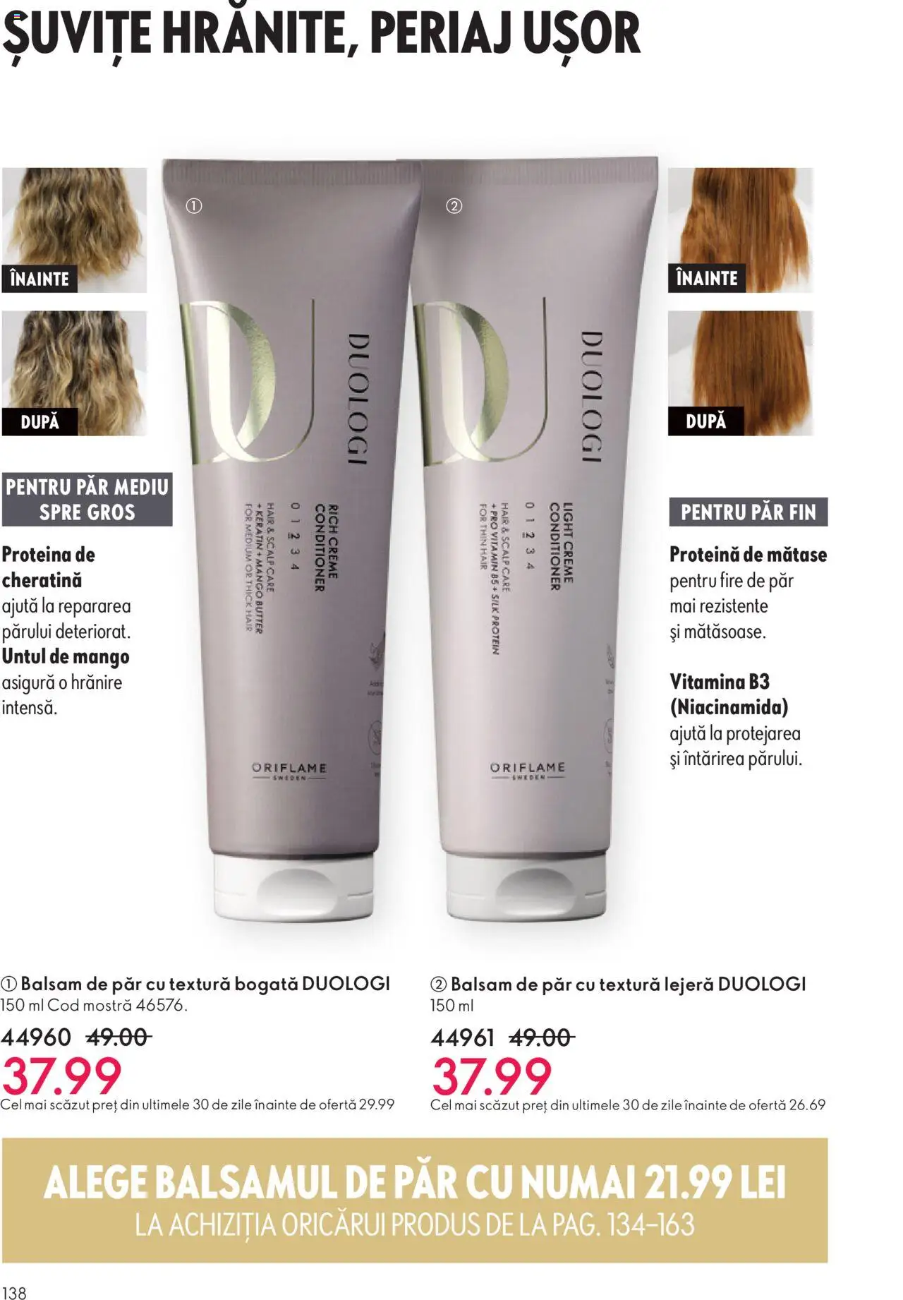 Noul catalog Oriflame – valabil de la 12.11.2025 | Pagină: 138 | Produse: Balsam, Balsam de păr, Mango