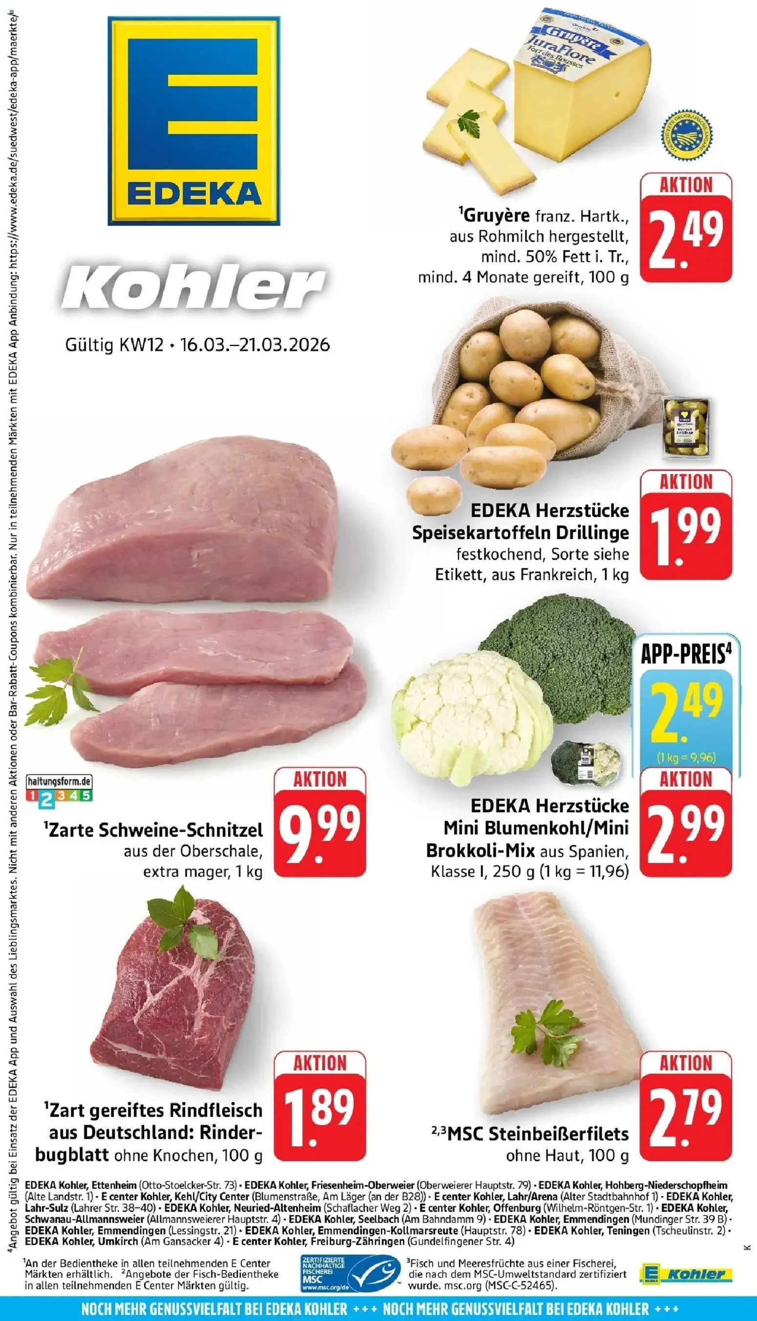 Edeka prospekt Ettenheim	 – gültig ab 15.03.2026 | Seite: 51 | Produkte: Schnitzel, Meeresfrüchte, Rindfleisch