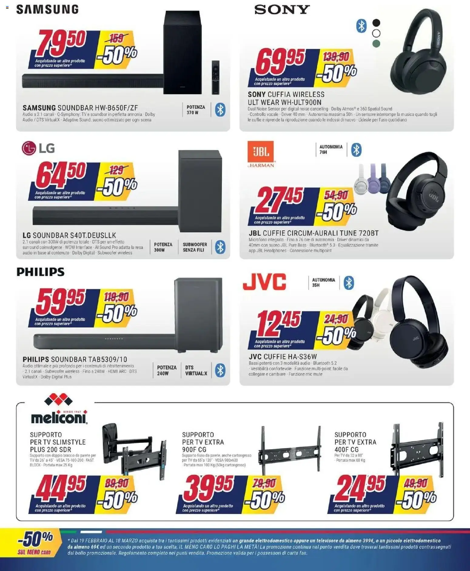 Volantino Trony del 04.03.2026 | Pagina: 19 | Prodotti: Audio, Cuffie, Microfono, Samsung