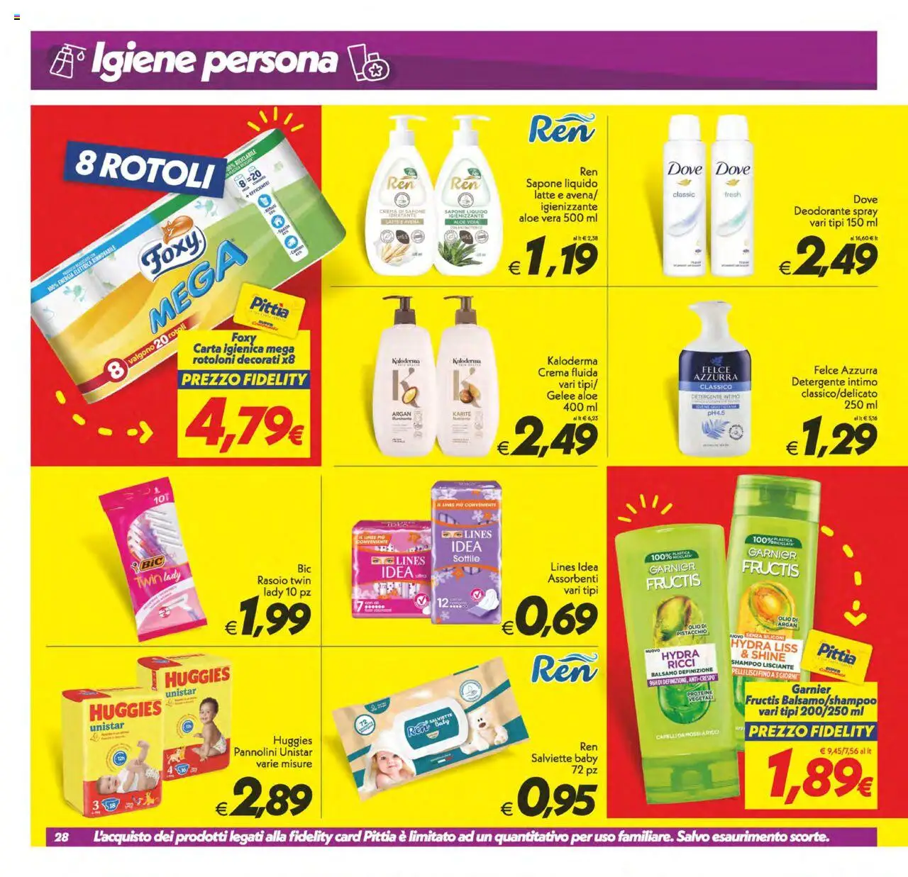 Volantino SuperConveniente del 20.06.2025 | Pagina: 28 | Prodotti: Balsamo, Pannolini, Detergente intimo, Body