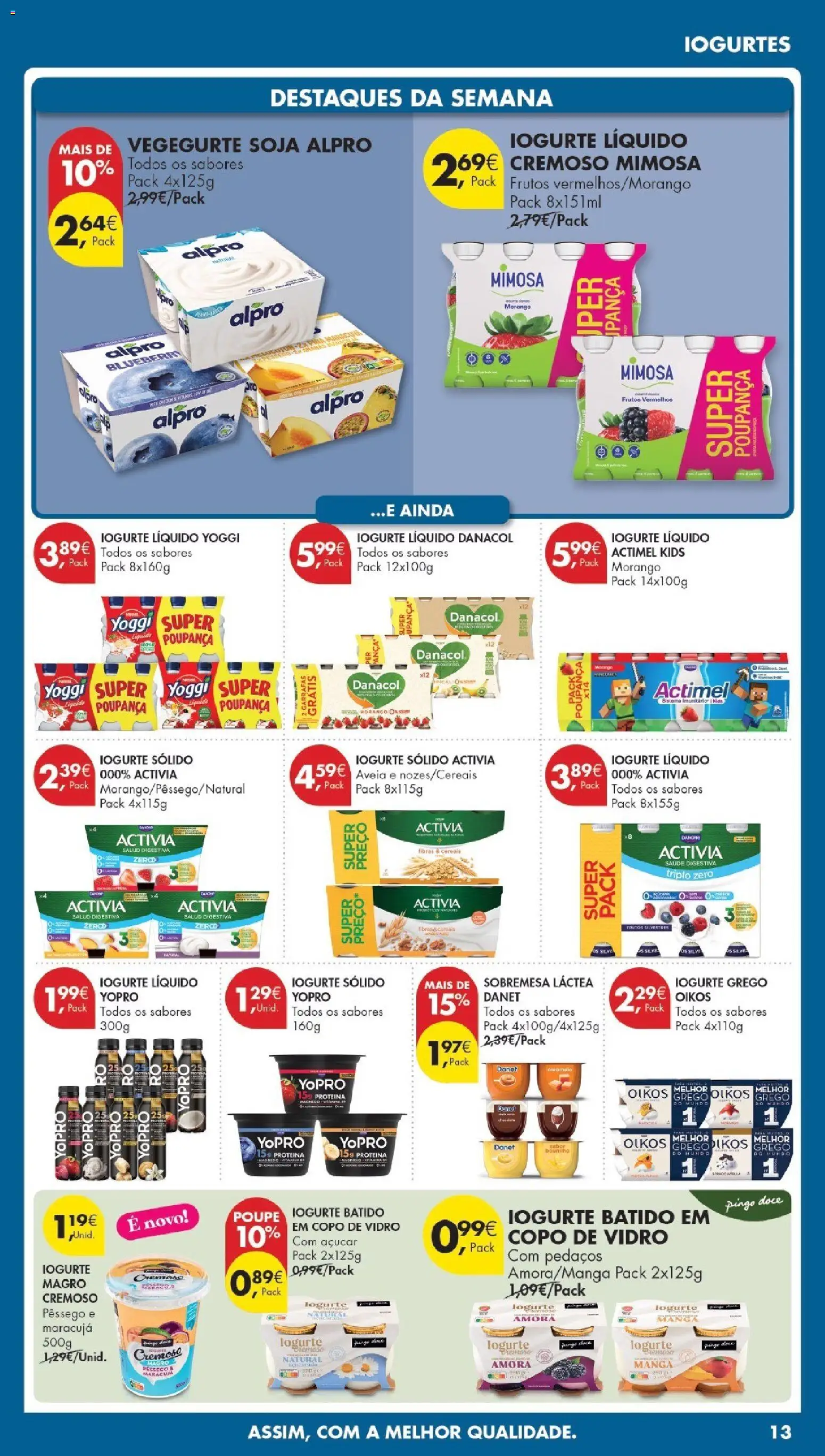 Pingo Doce Poupe Esta Semana Madeira │ válido de 31.03.2026 | Página: 13 | Produtos: Soja, Iogurtes, Iogurte, Proteina