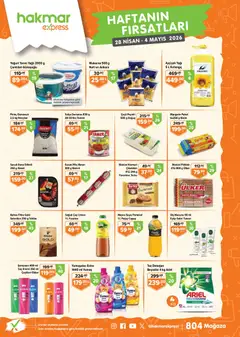 28.04.2026 tarihinden itibaren geçerli olan Hakmar Express kataloğu önizlemesi | Sayfa: 1 | Ürünler: Saç Kremi, Yoğurt, Deterjan, Domates