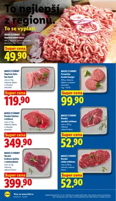 Náhled letáku Farmářův hovězí burger, 300 g, chlazený, baleno v ochranné atmosféře od 16.04.2026 | Strana: 12