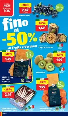 Anteprima del volantino KIWI VERDE, Green kiwi. valido a partire dal 09.02.2026 | Pagina: 2 | Prodotti: Patate, Frutta, Mirtilli, Arancia