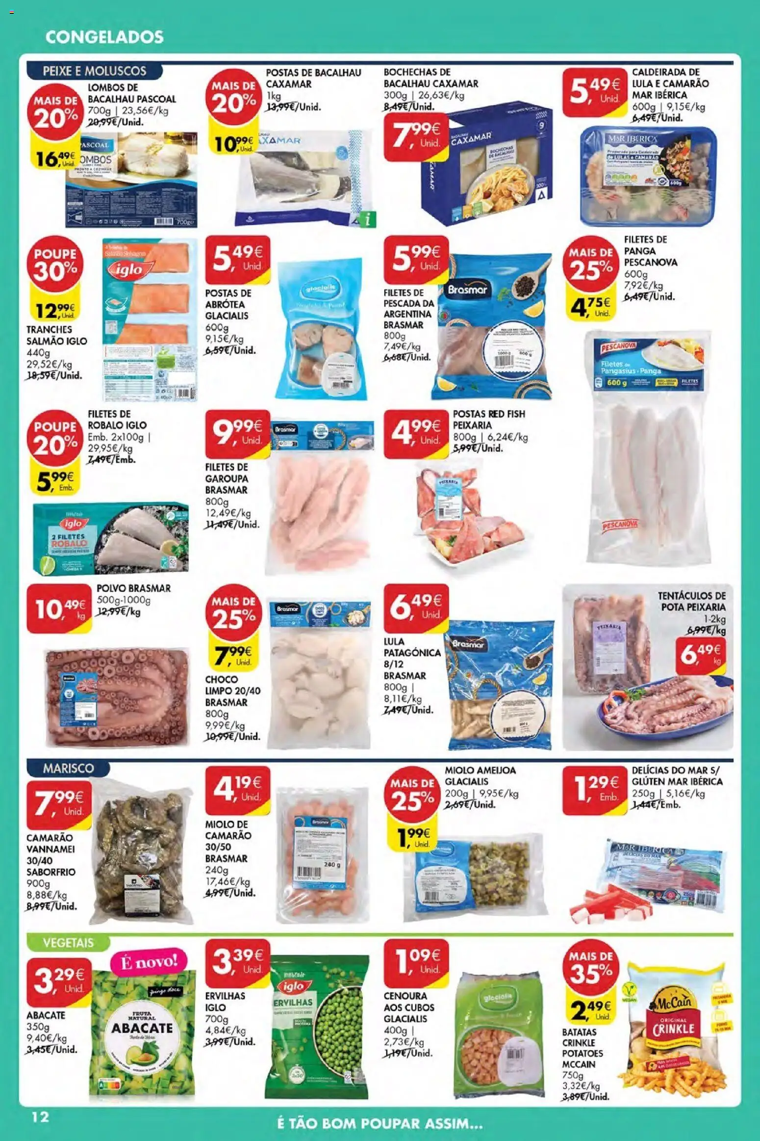 Pingo Doce Poupe Esta Semana Açores │ válido de 15.01.2026 | Página: 12 | Produtos: Bacalhau, Abacate, Peixe, Cenoura
