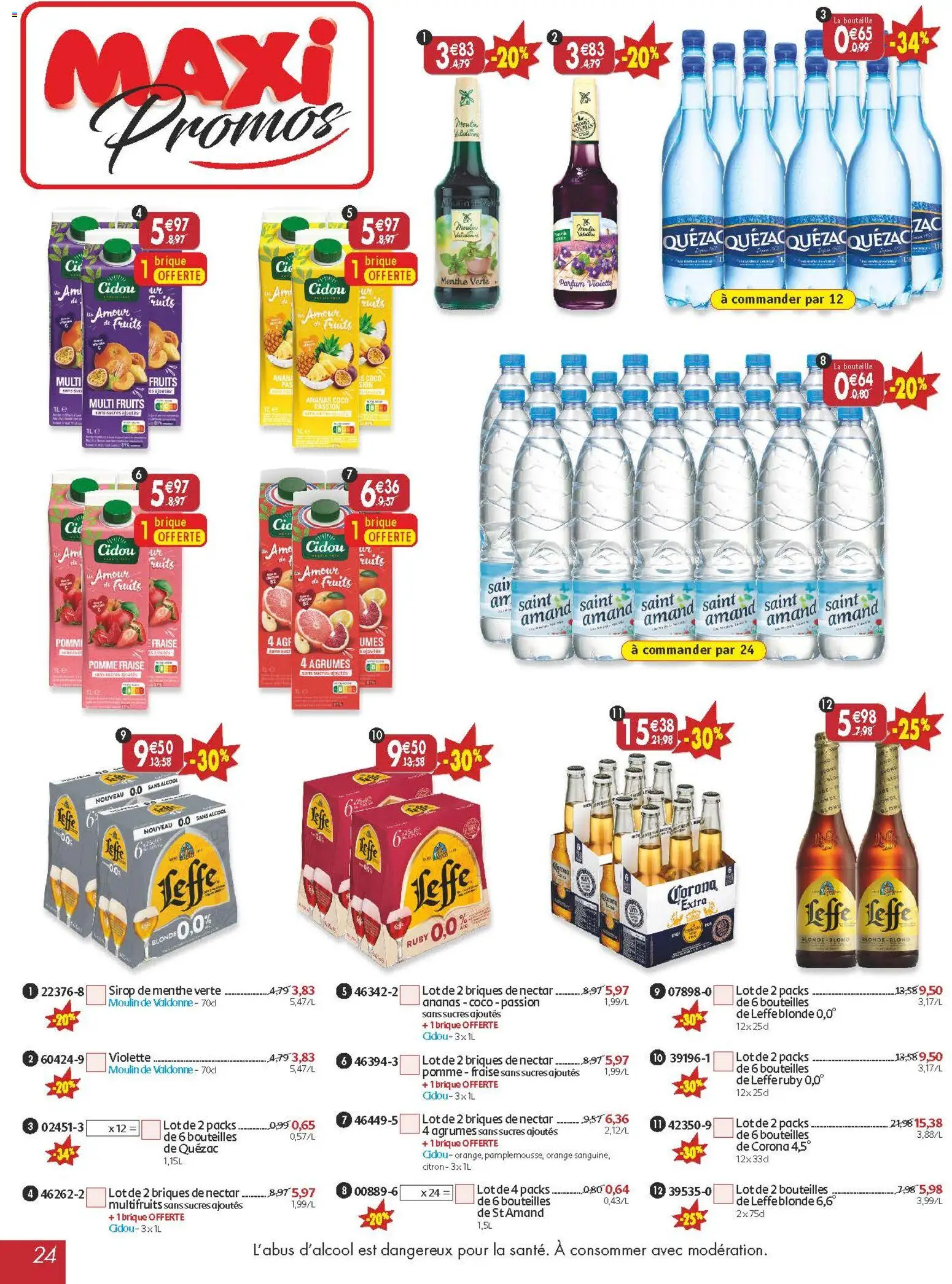 {H1} | Page: 24 | Produits: Menthe, Orange, Pomme, Parfum