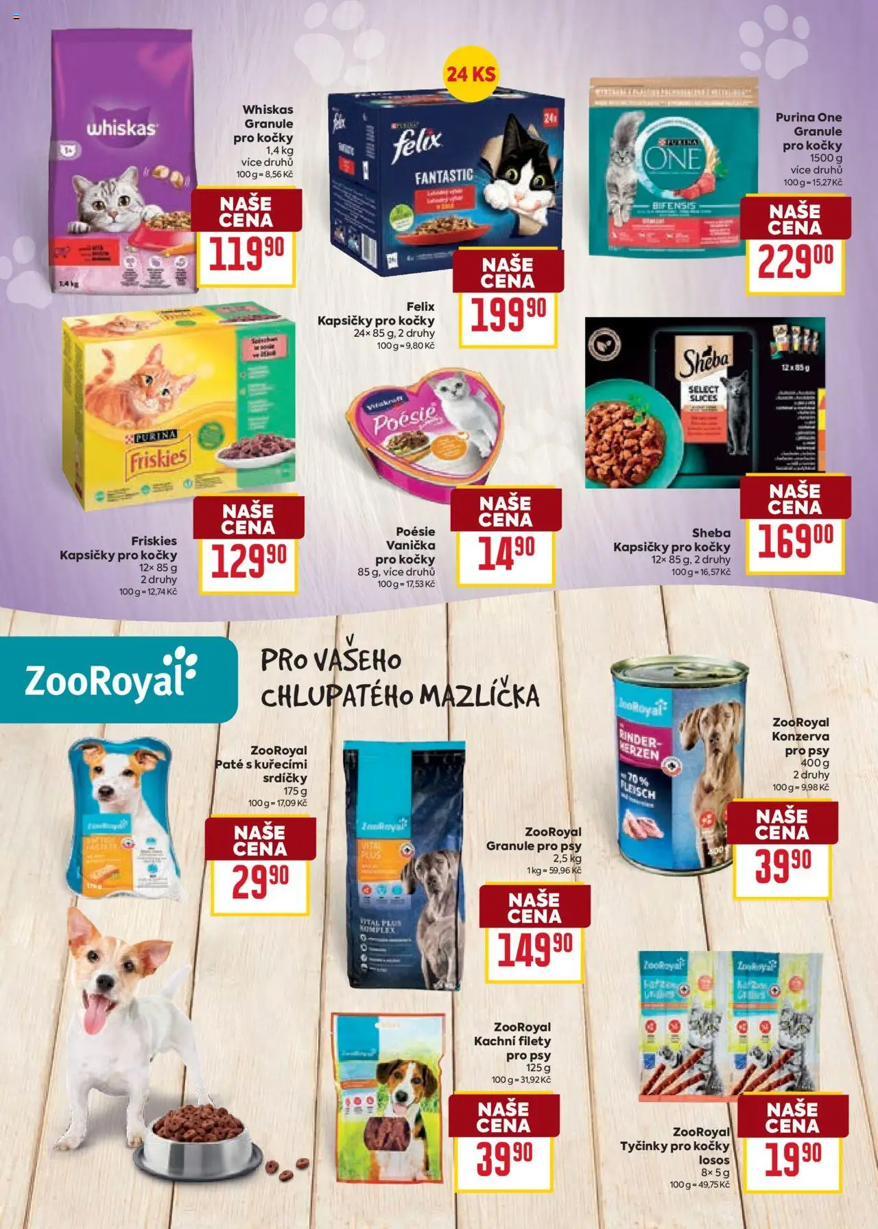 Billa leták - Cleaning od 22.10.2025 | Strana: 8 | Produkty: Granule pro psy, Purina, Whiskas, Kapsičky pro kočky