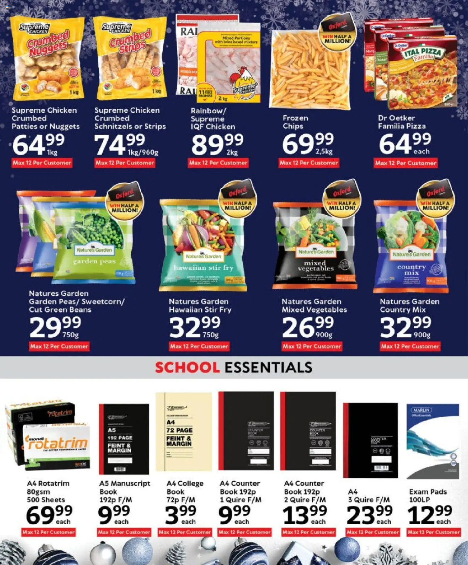 New Oxford Freshmarket catalogue – valid from 10.12.2025 | Page: 18 | Products: Beans, Pizza, Chicken, Chips