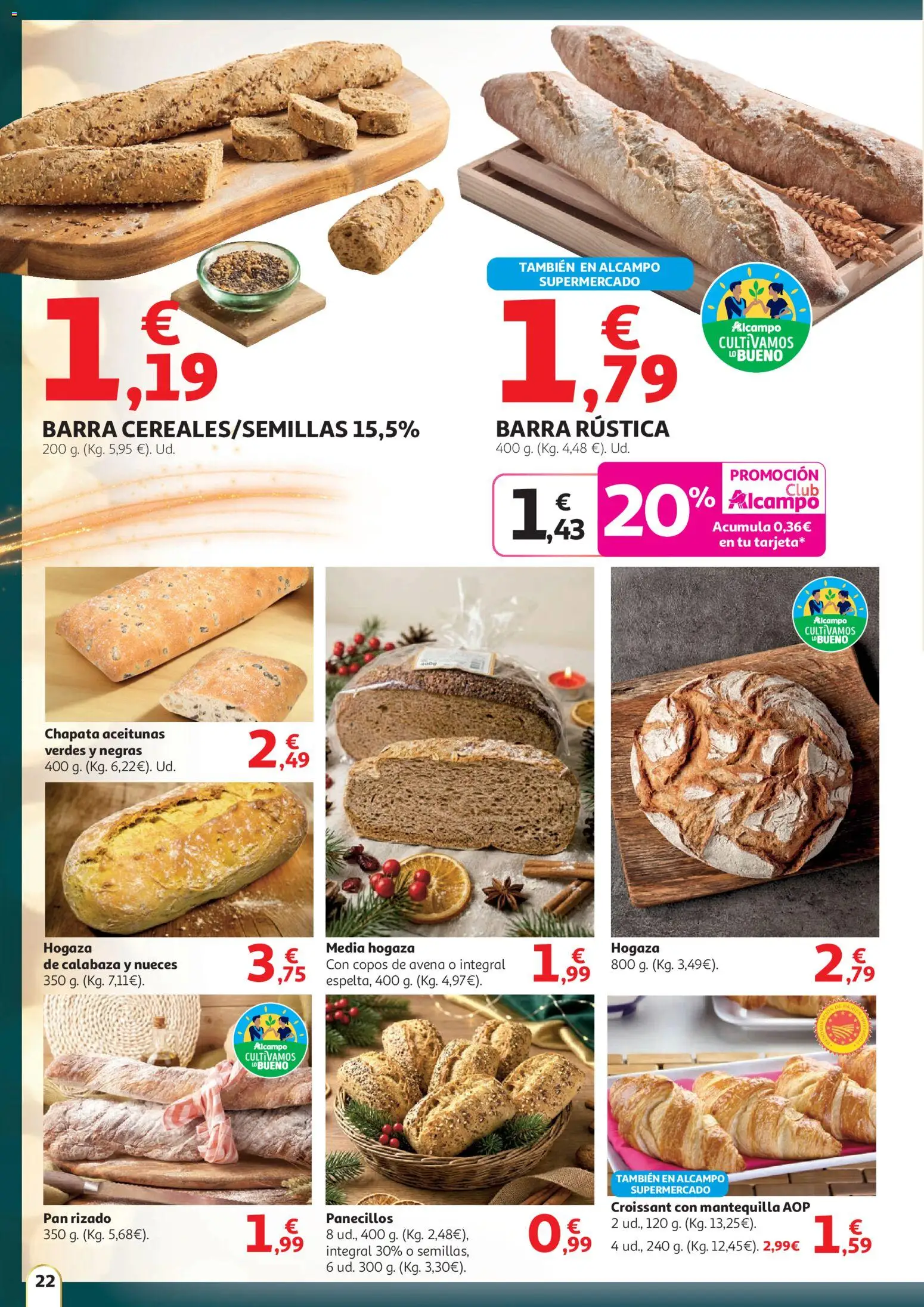 Alcampo - HG Unico │ válido desde el 11.12.2025 | Página: 22 | Productos: Πράσινο τσάι, Pan, Croissant, Συσκευή ροής