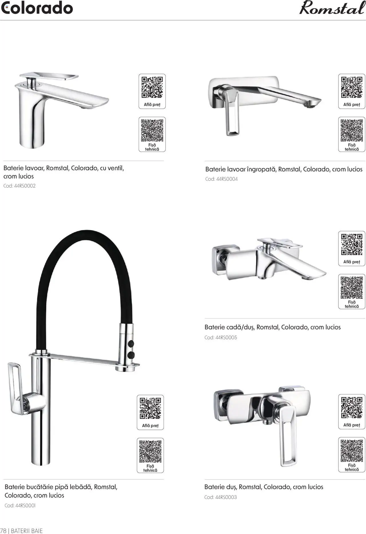 Catalog Romstal – valabil de la 25.11.2024 | Pagină: 78 | Produse: Bucătărie, Lavoar, Baterie, Baterii