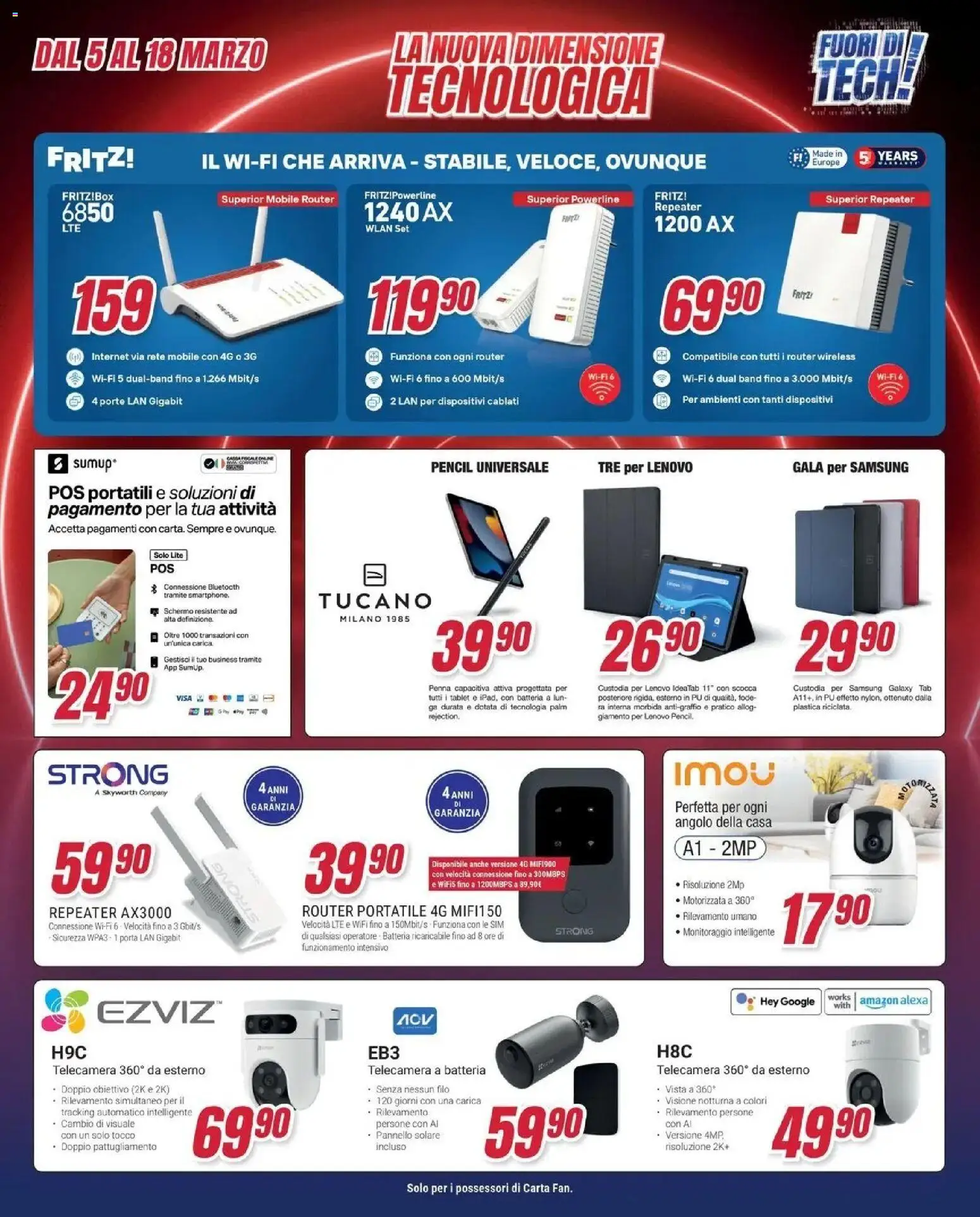 Volantino Trony del 04.03.2026 | Pagina: 31 | Prodotti: Router, Samsung Galaxy, Mobile, Tablet