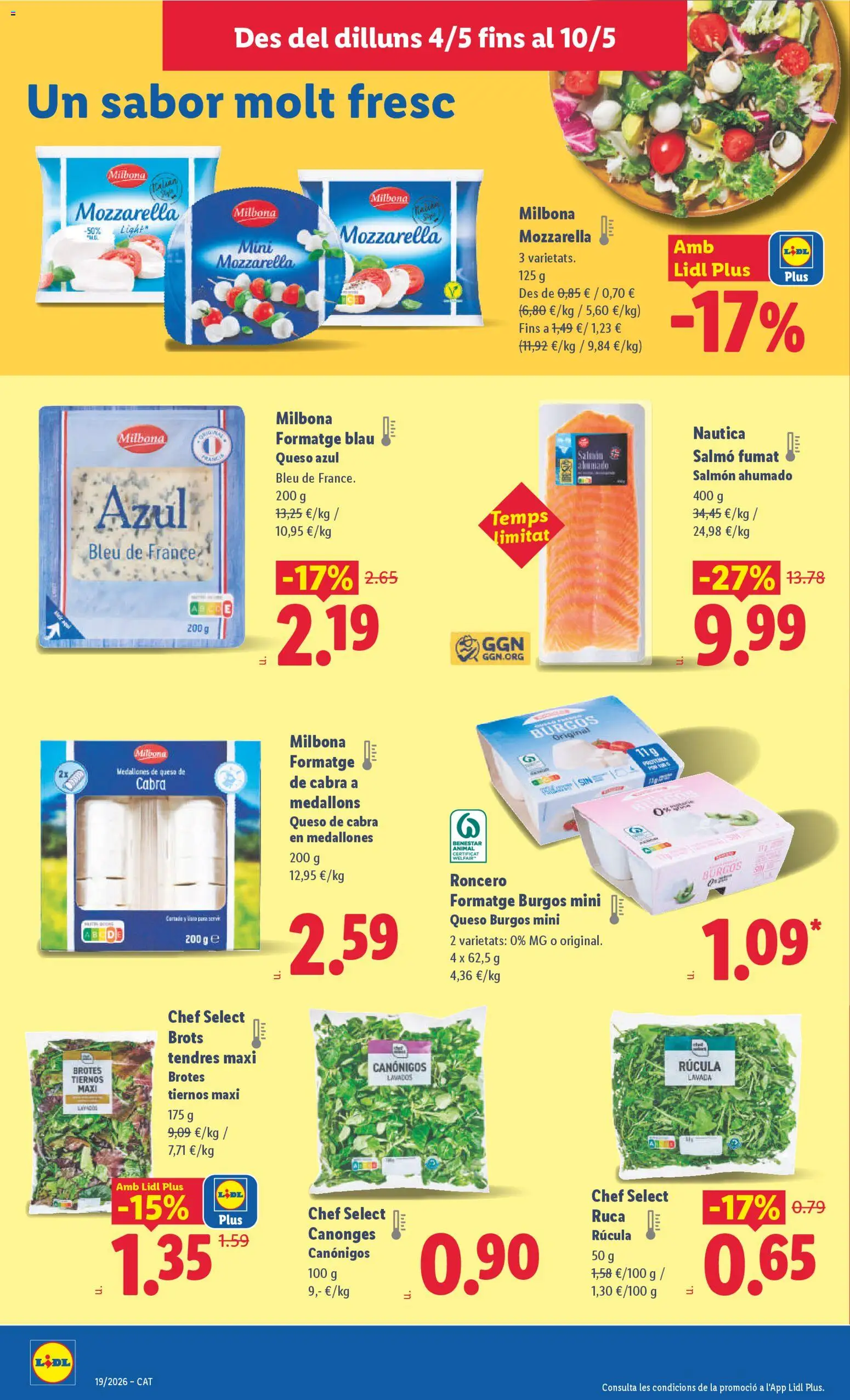 Lidl folleto │ válido desde el 04.05.2026 | Página: 6 | Productos: Medallones, Queso, Salmón ahumado