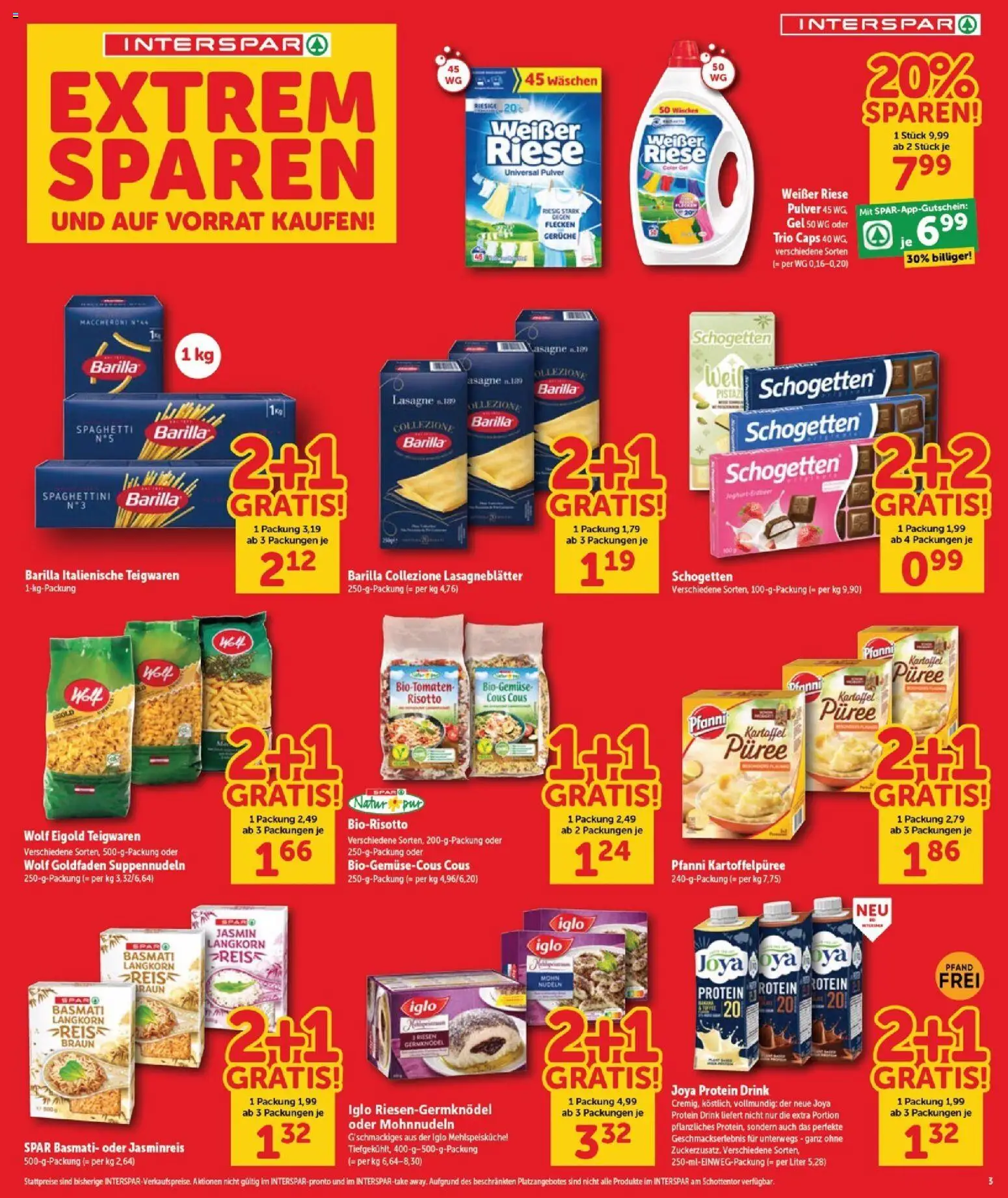 Interspar Flugblatt - Burgenland gültig ab 09.04.2026 | Seite: 3 | Produkte: Hajdina liszt, Reis, Nudeln