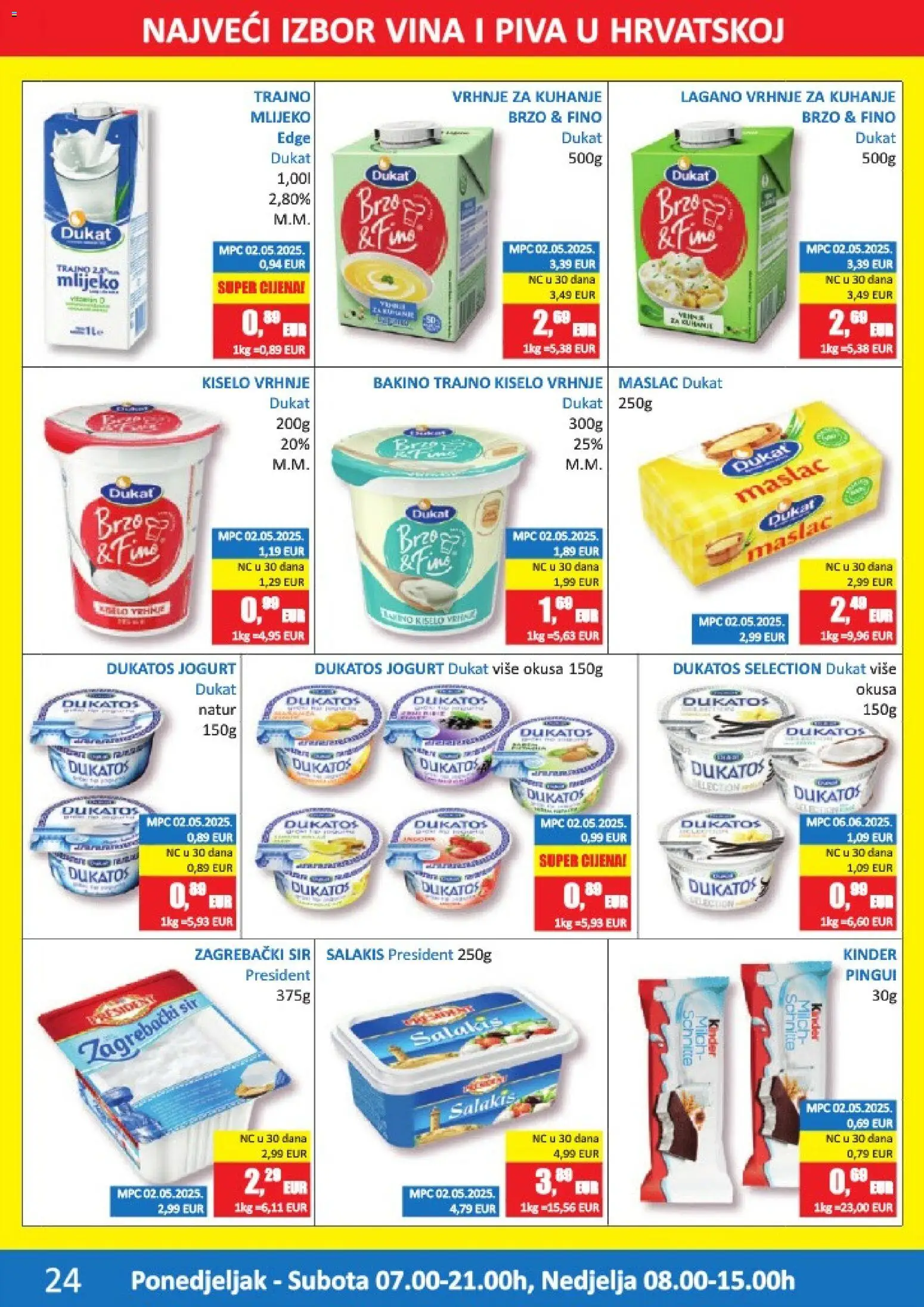 Vrutak katalog | vrijedi od 15.12.2025 | Stranica: 24 | Proizvodi: Vrhnje za kuhanje, Mlijeko, Maslac, Sir