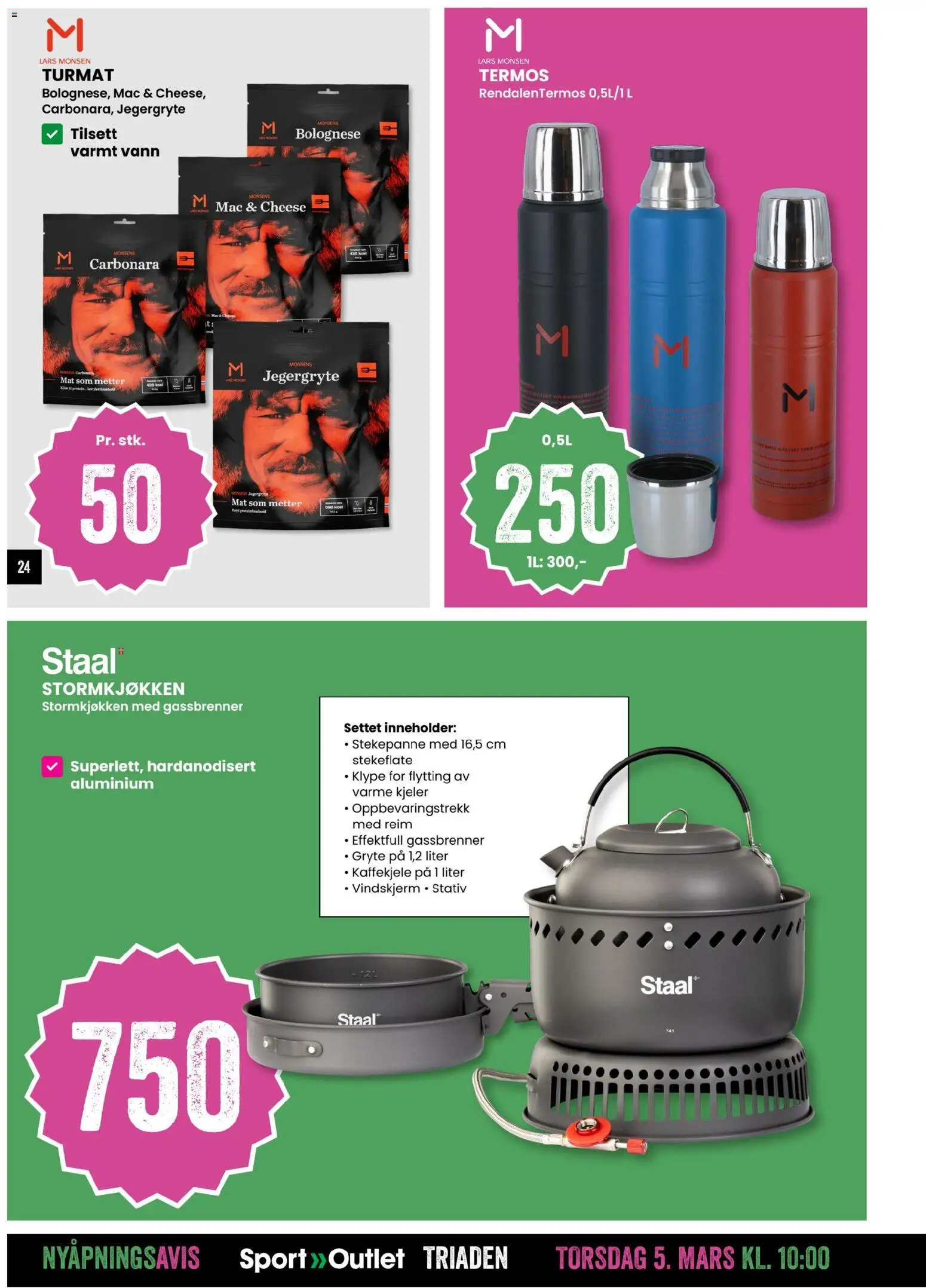 {H1} | Side: 24 | Produkter: Будівельна плівка, Суміш дитяча, Necessär, Вермішель