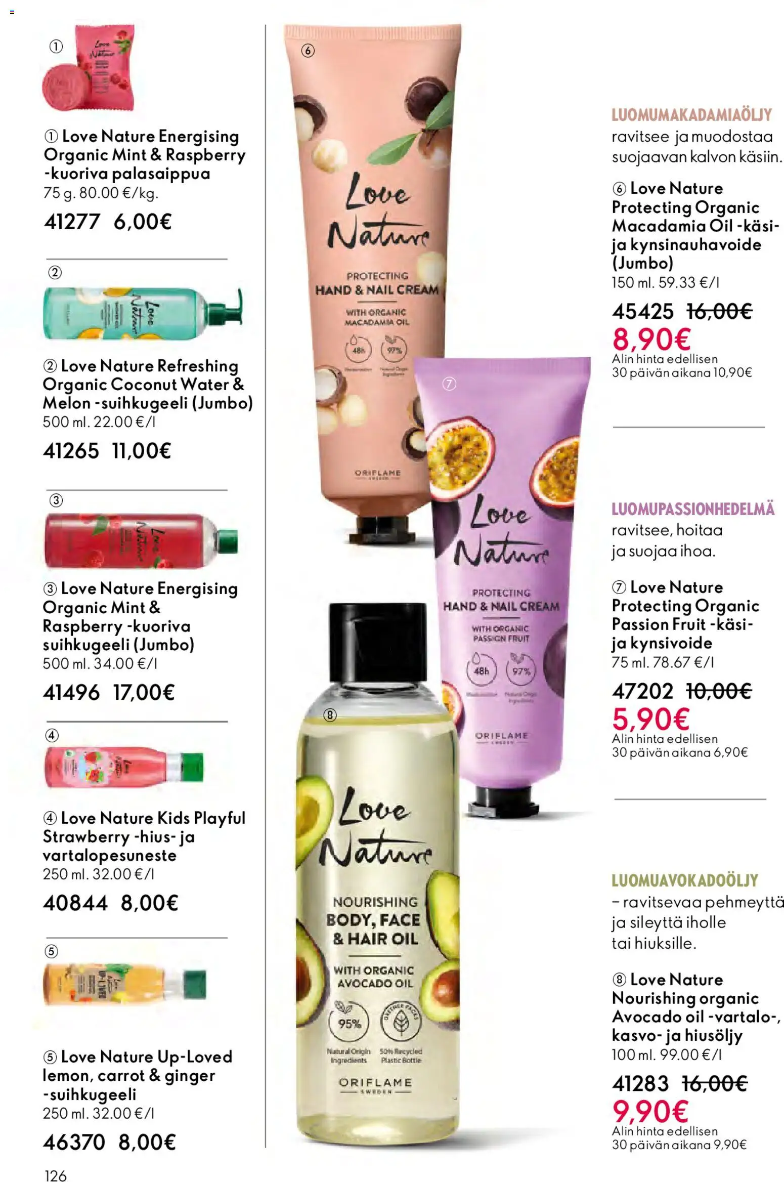 Oriflame - Esite 05 – voimassa 01.04.2026 alkaen | Sivu: 126 | Tuotteet: Hiusöljy, Suihkugeeli