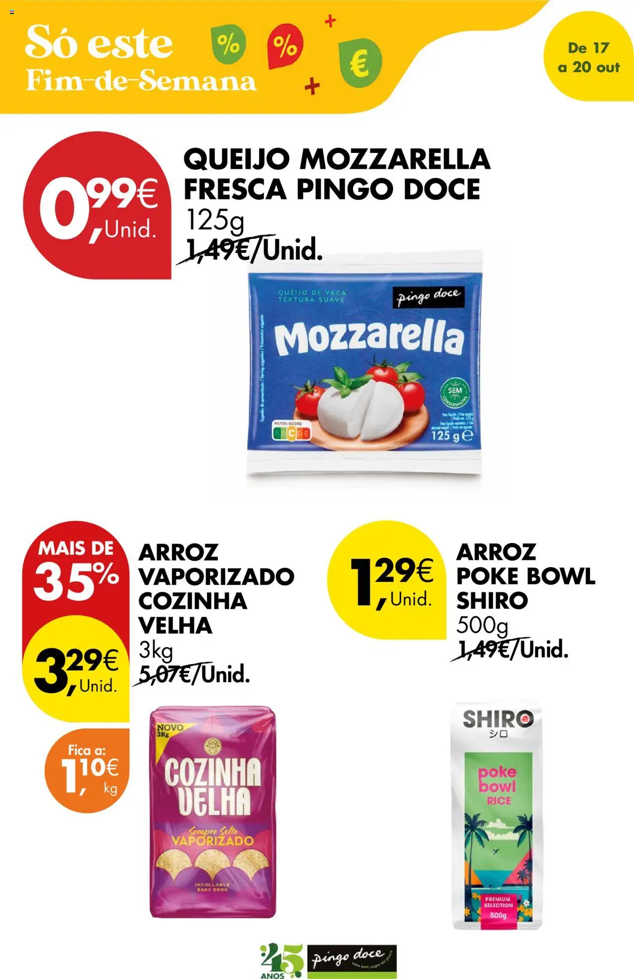Pingo Doce Poupe este Fim de Semana │ válido de 17.10.2025 | Página: 14 | Produtos: Queijo, Arroz