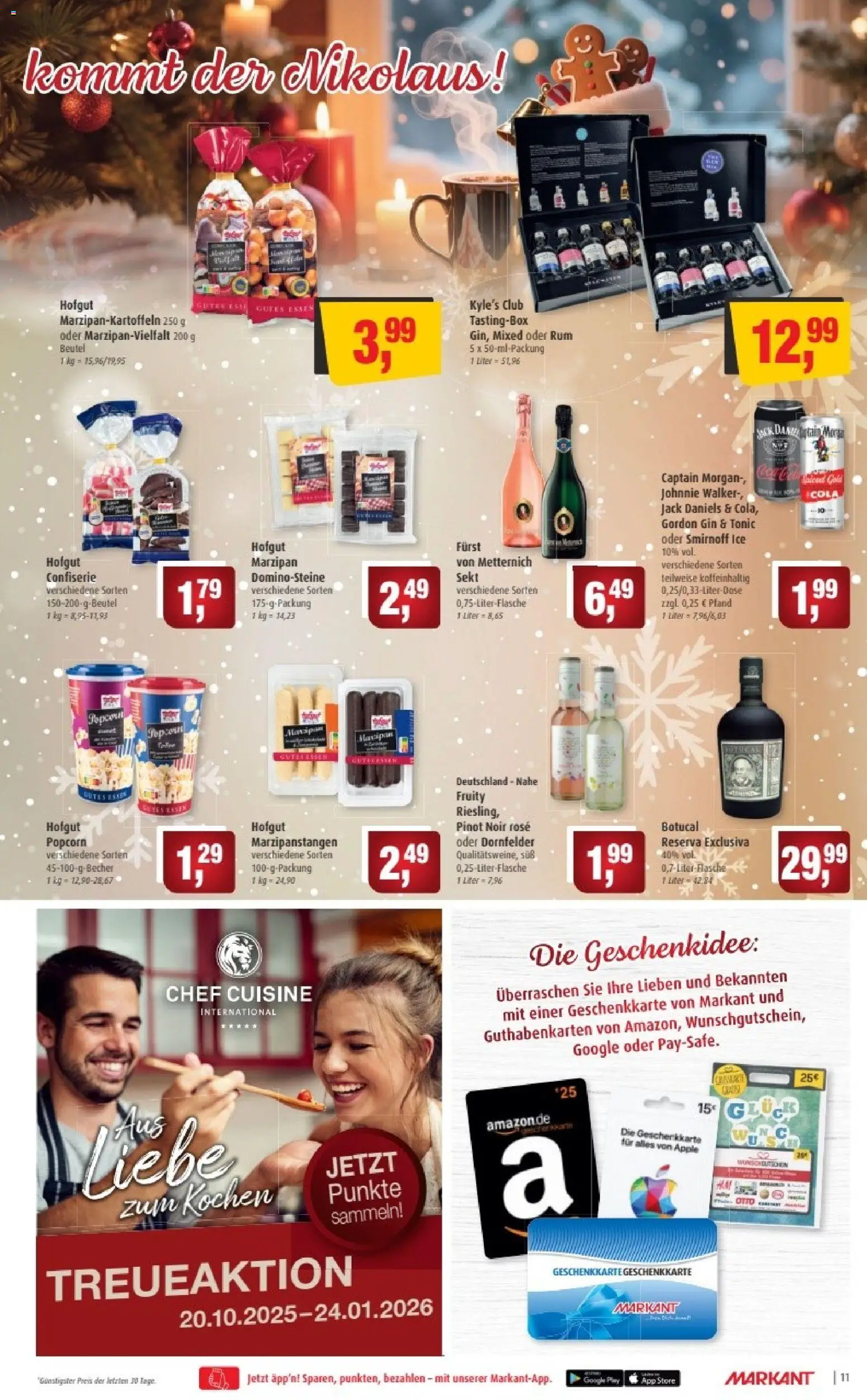Markant Prospekt 	 – gültig ab 01.12.2025 | Seite: 11 | Produkte: Cola, Sekt, Captain morgan, Johnnie walker