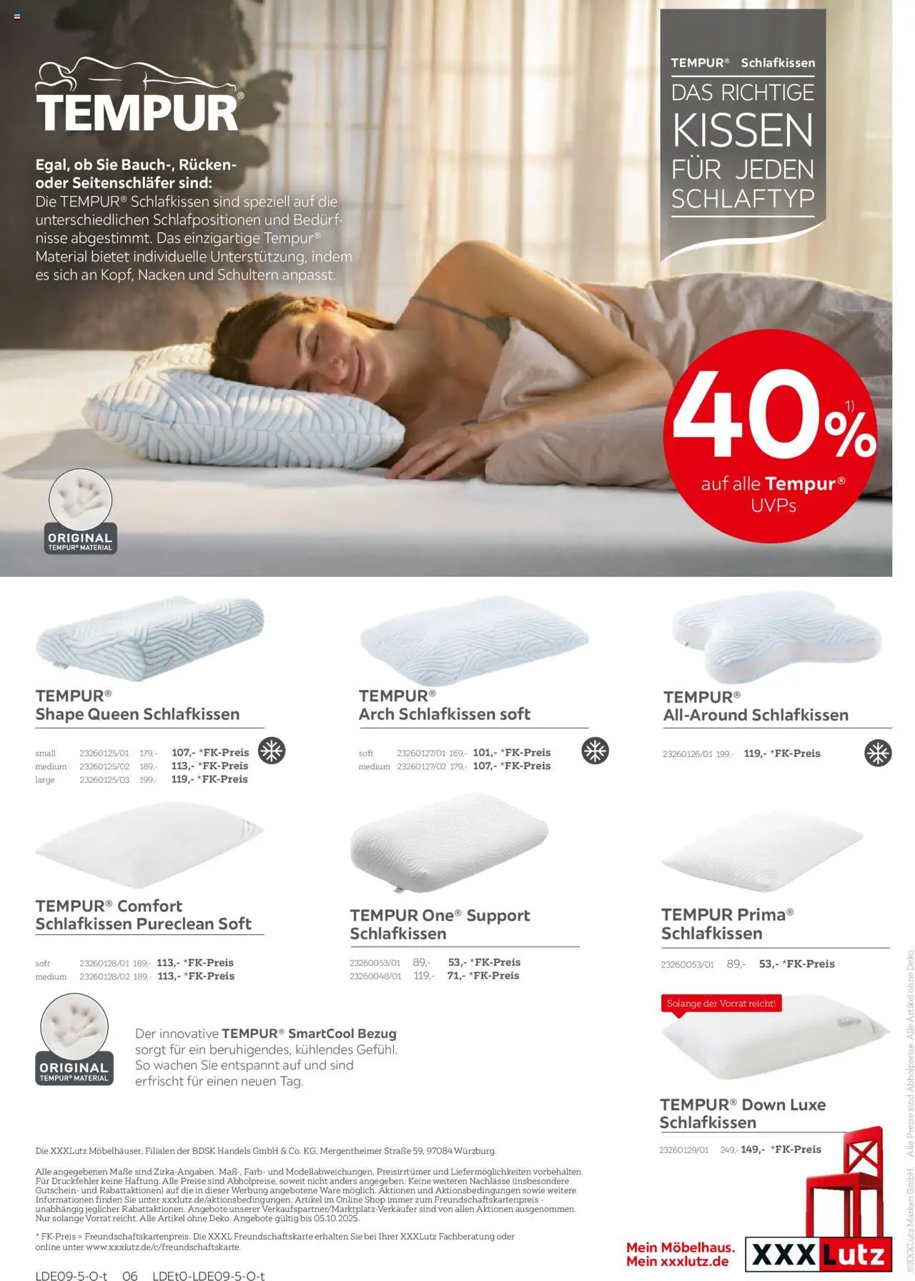 XXXL Lutz Fachberatertage – gültig ab 22.09.2025 | Seite: 6 | Produkte: Kissen