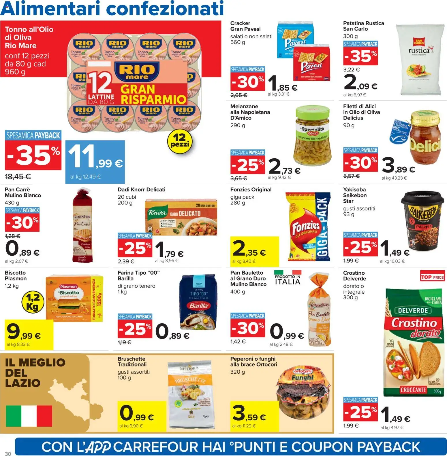 Volantino Carrefour del 26.03.2026 | Pagina: 30 | Prodotti: Top, Farina, Tonno, Olio di Oliva