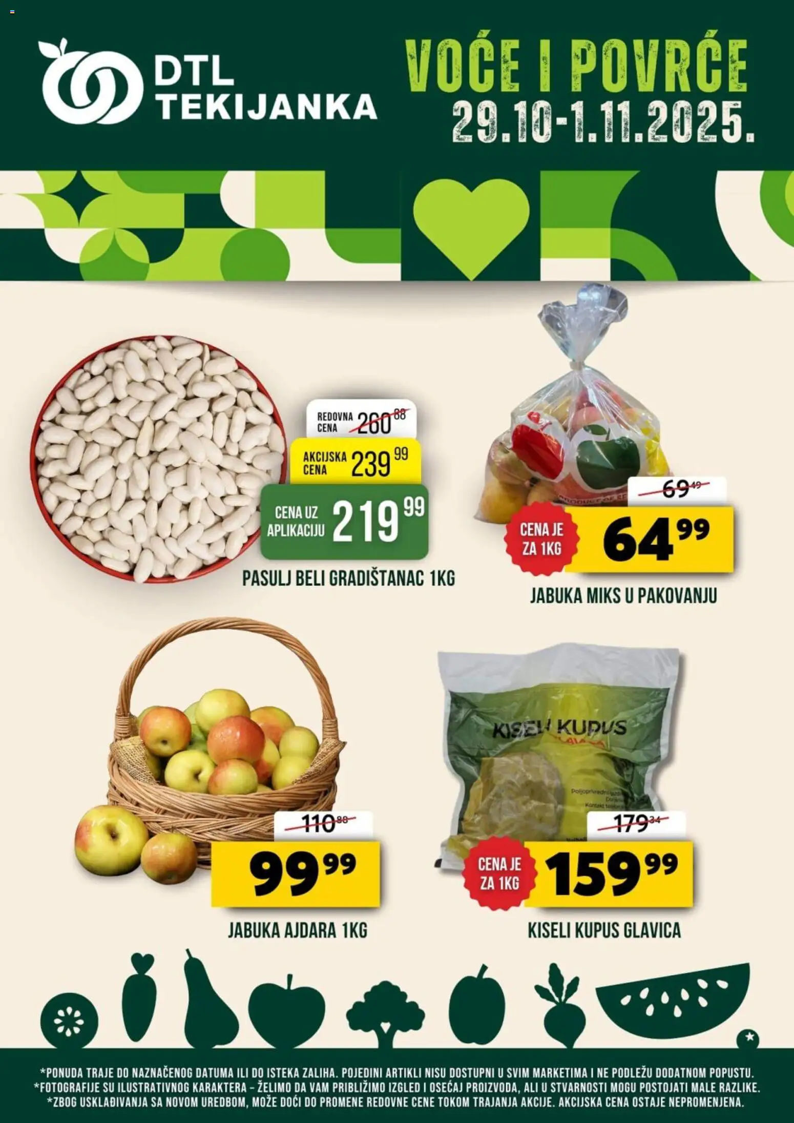 Tekijanka katalog - važi od 29.10.2025 | Strana: 1 | Proizvode: Pasulj, Kiseli kupus, Kupus