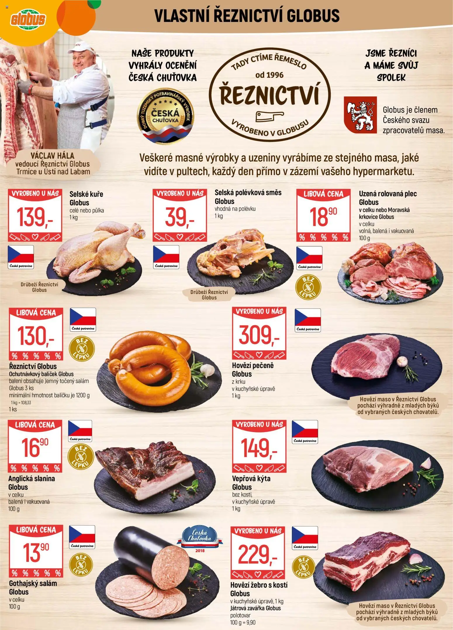 Globus leták - Trmice od 12.11.2025 | Strana: 5 | Produkty: Hovězí maso, Anglická slanina, Kuře, Vepřová Kýta