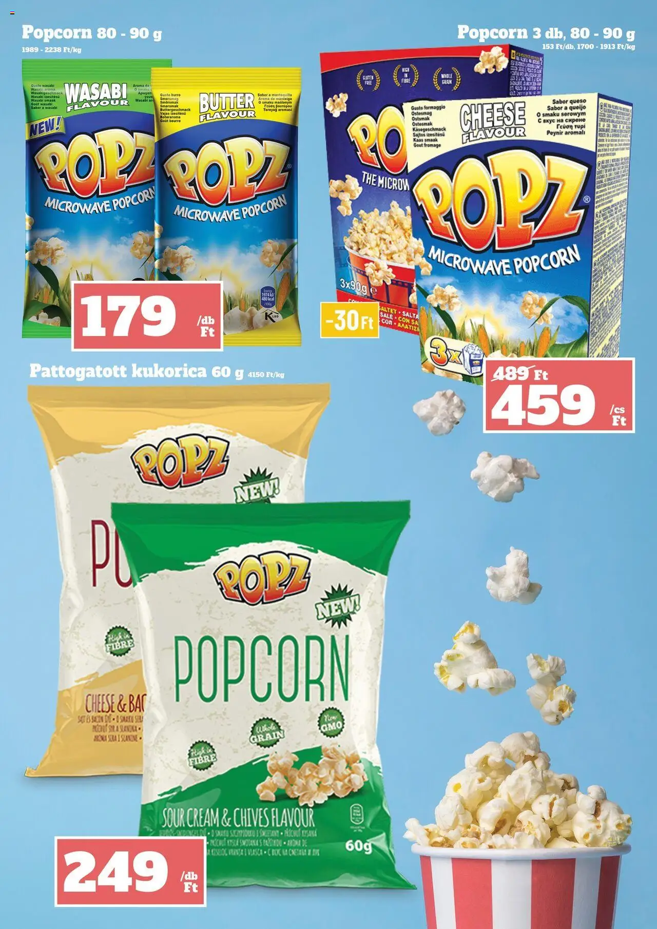 Family Diszkont akciós ujság - amely érvényes a következő dátumtól: 07.08.2025 | Oldal: 3 | Termékek: Popcorn, Wasabi