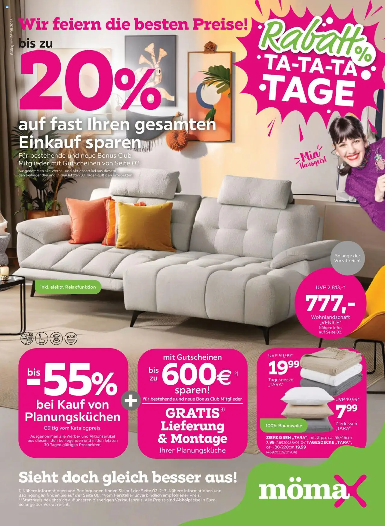 Mömax Prospekt aktuell gültig ab 19.08.2025 | Seite: 1