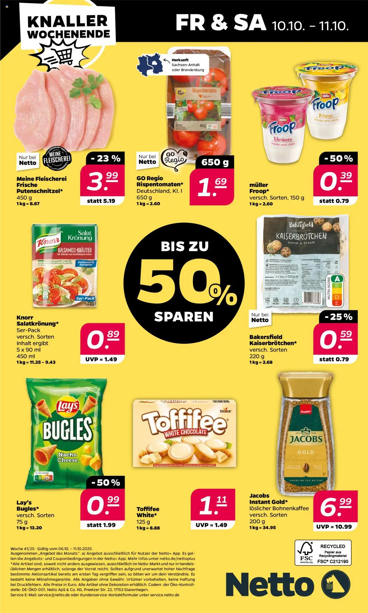 Netto Prospekt 	 – gültig ab 06.10.2025 | Seite: 32 | Produkte: Knorr, Toffifee, Himbeere, Salat